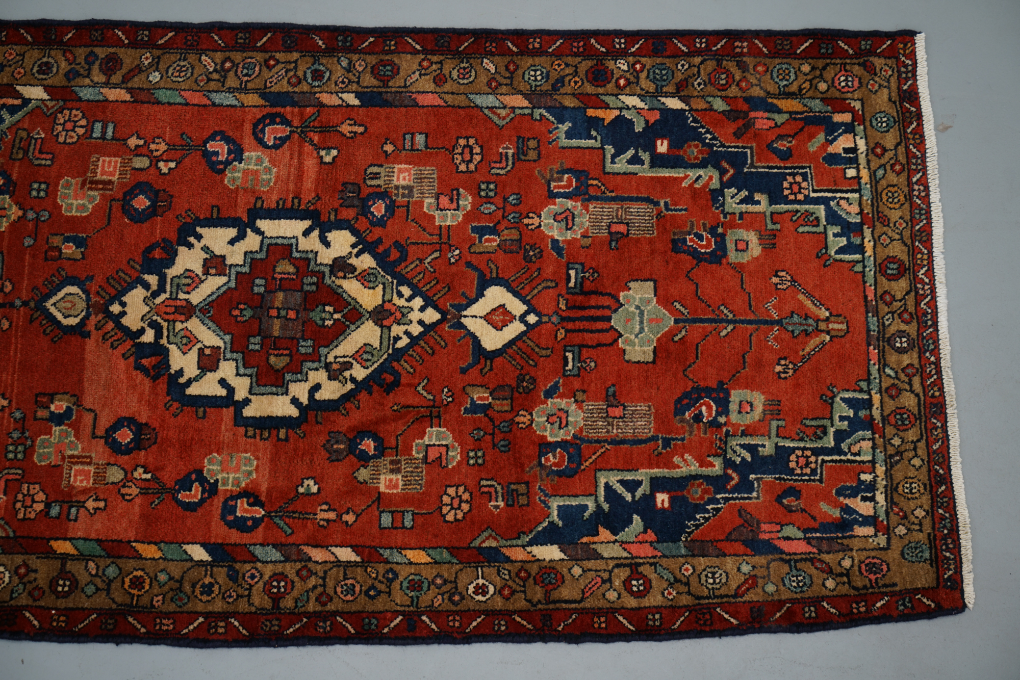 Hand-Knotted Persian Hamadan Area Rug