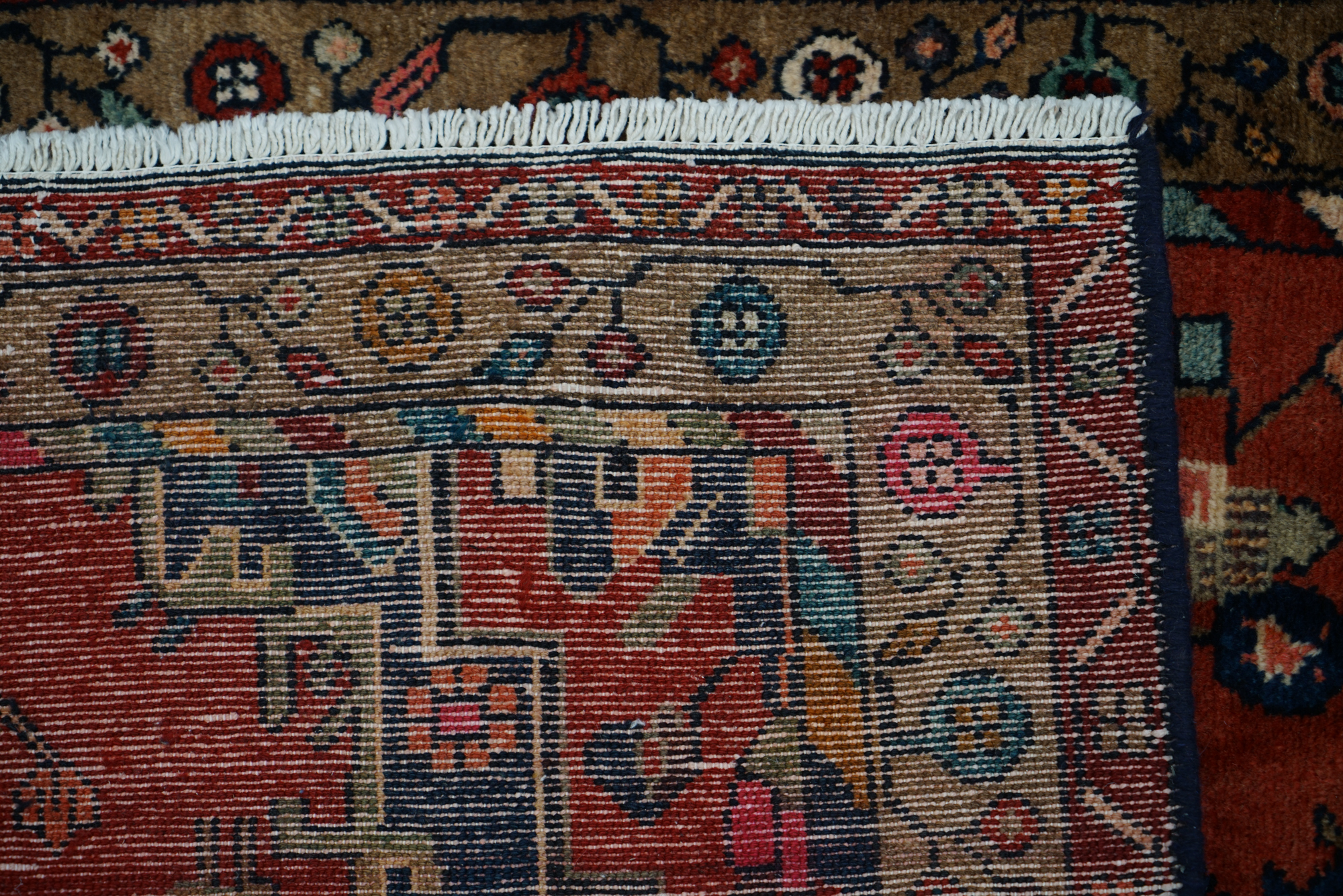 Hand-Knotted Persian Hamadan Area Rug