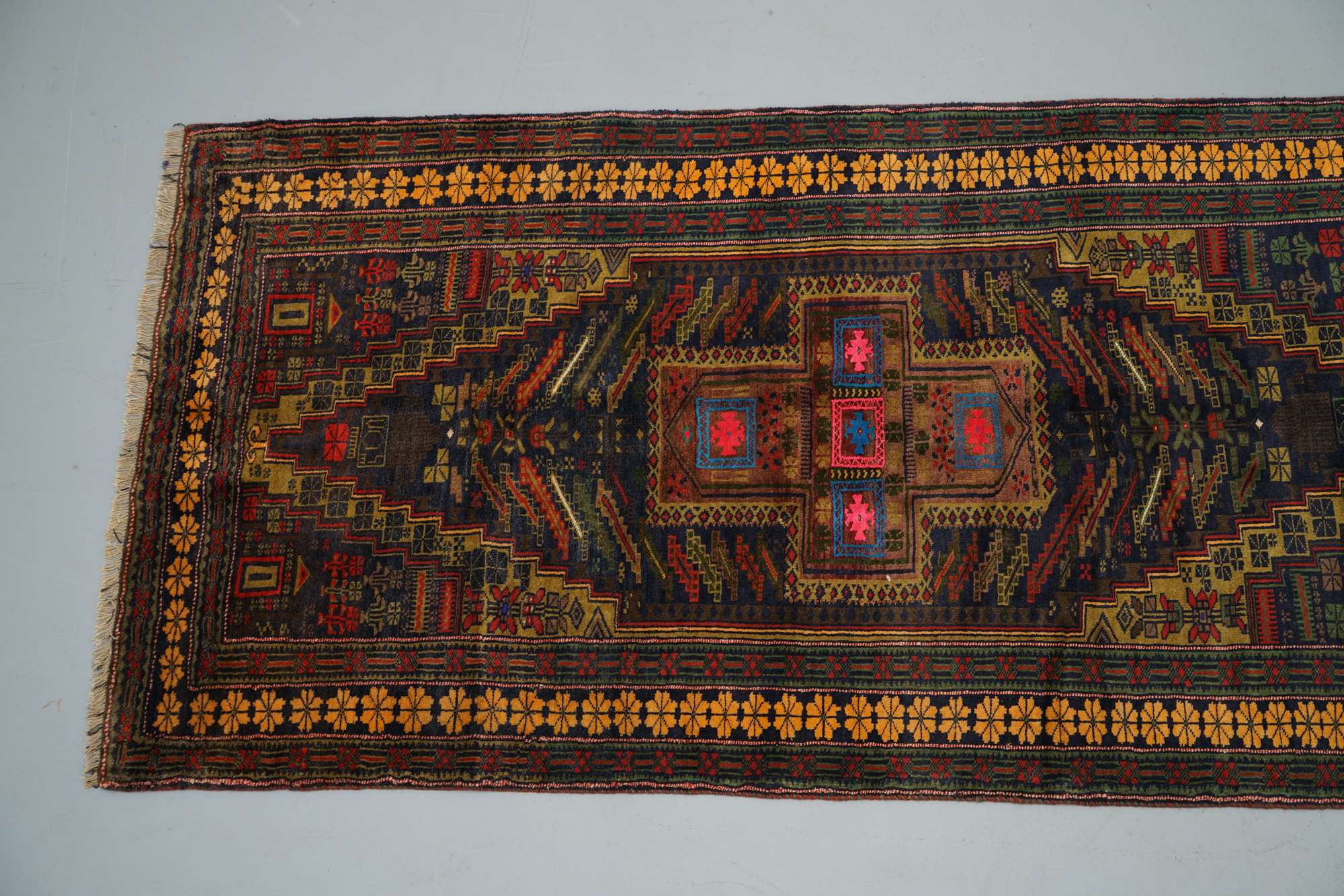 Hand-Knotted Baluch Contemporary Long Rug
