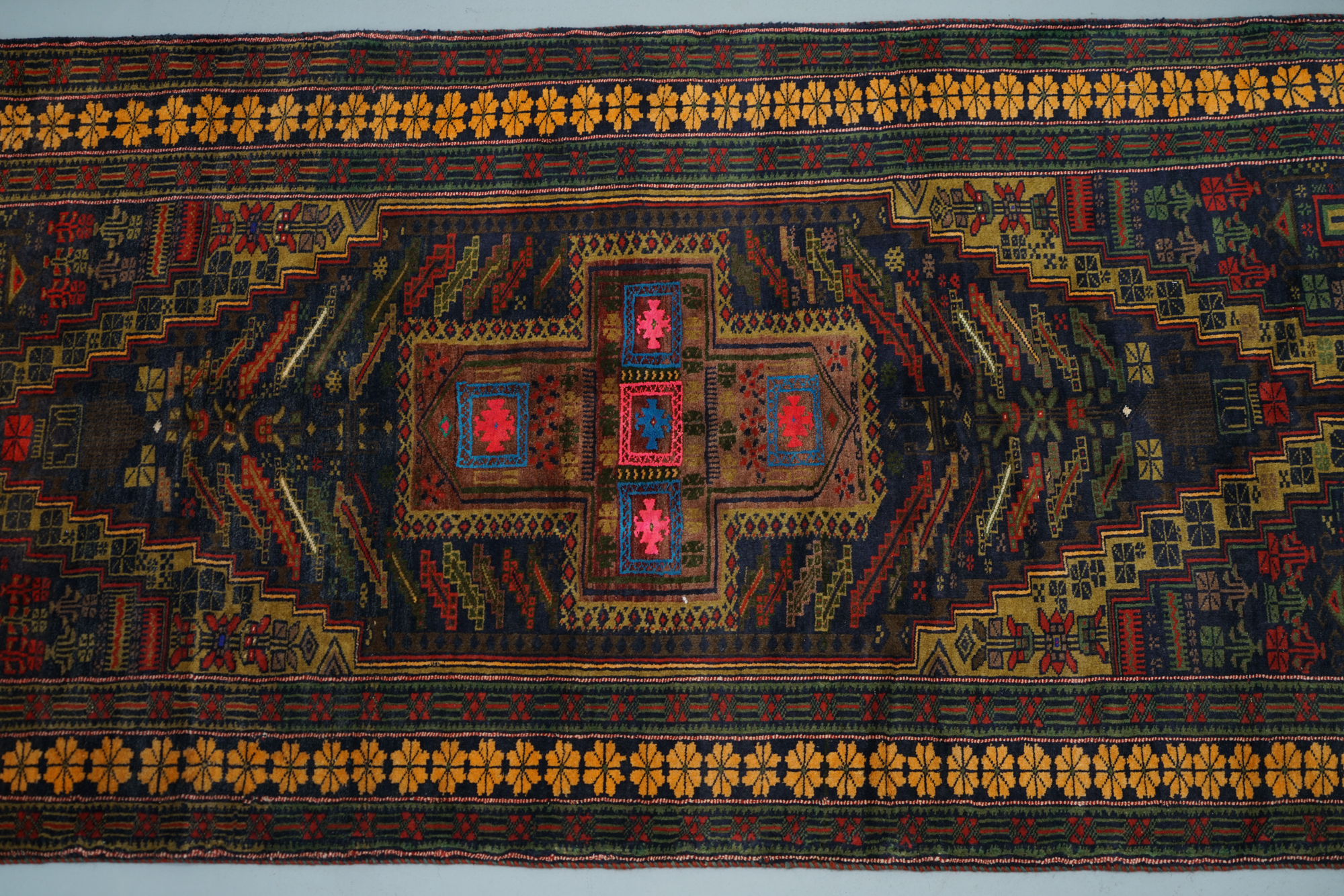 Hand-Knotted Baluch Contemporary Long Rug