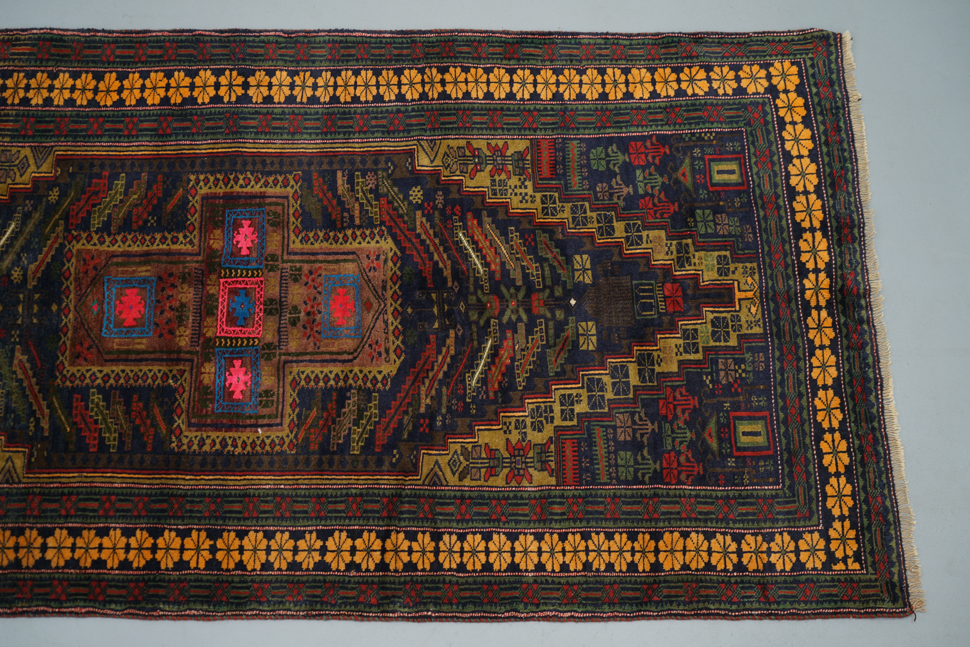Hand-Knotted Baluch Contemporary Long Rug