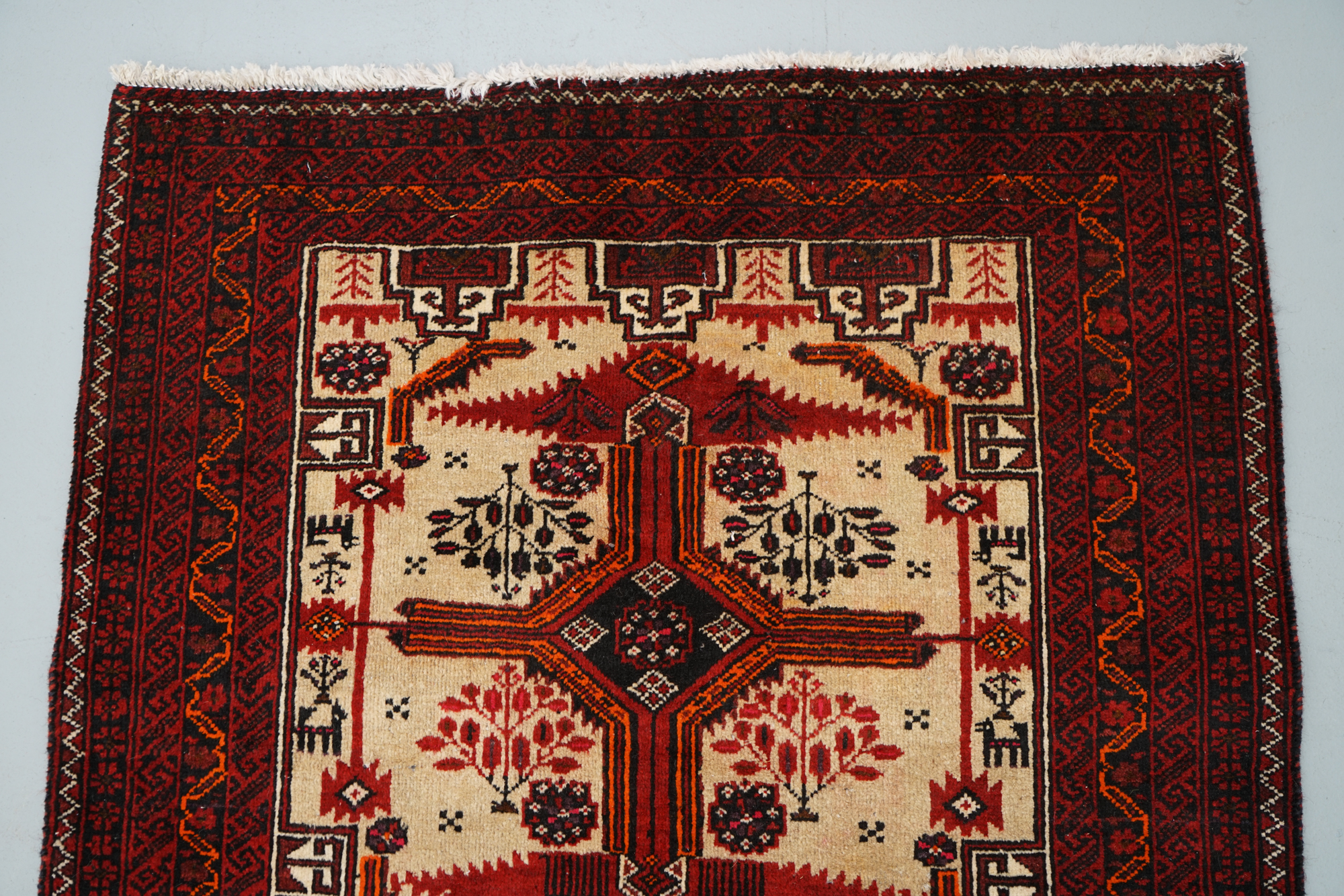 Hand-Knotted Baluch Area Rug