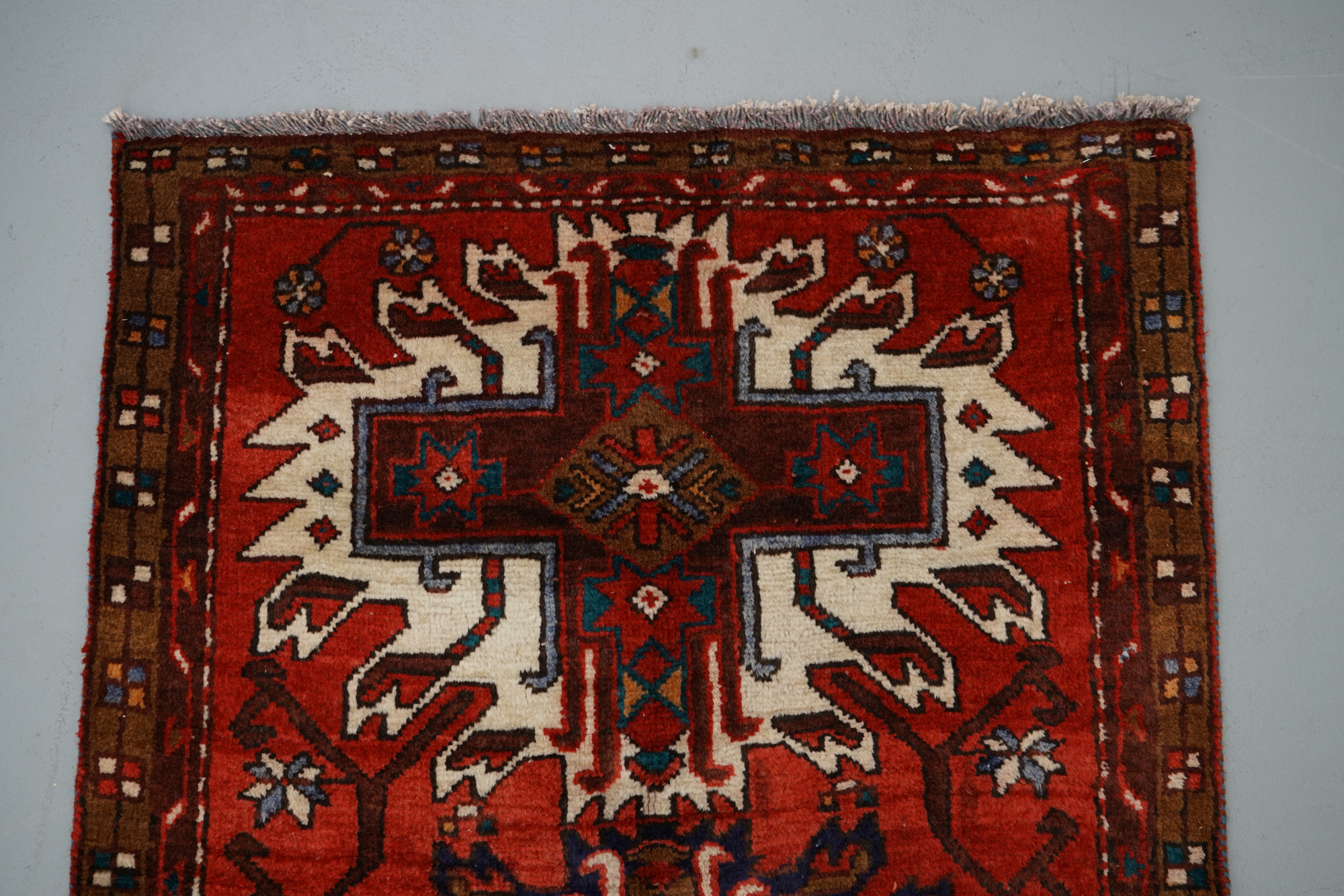 Hand-Knotted Persian Zanjan Carpet Runner