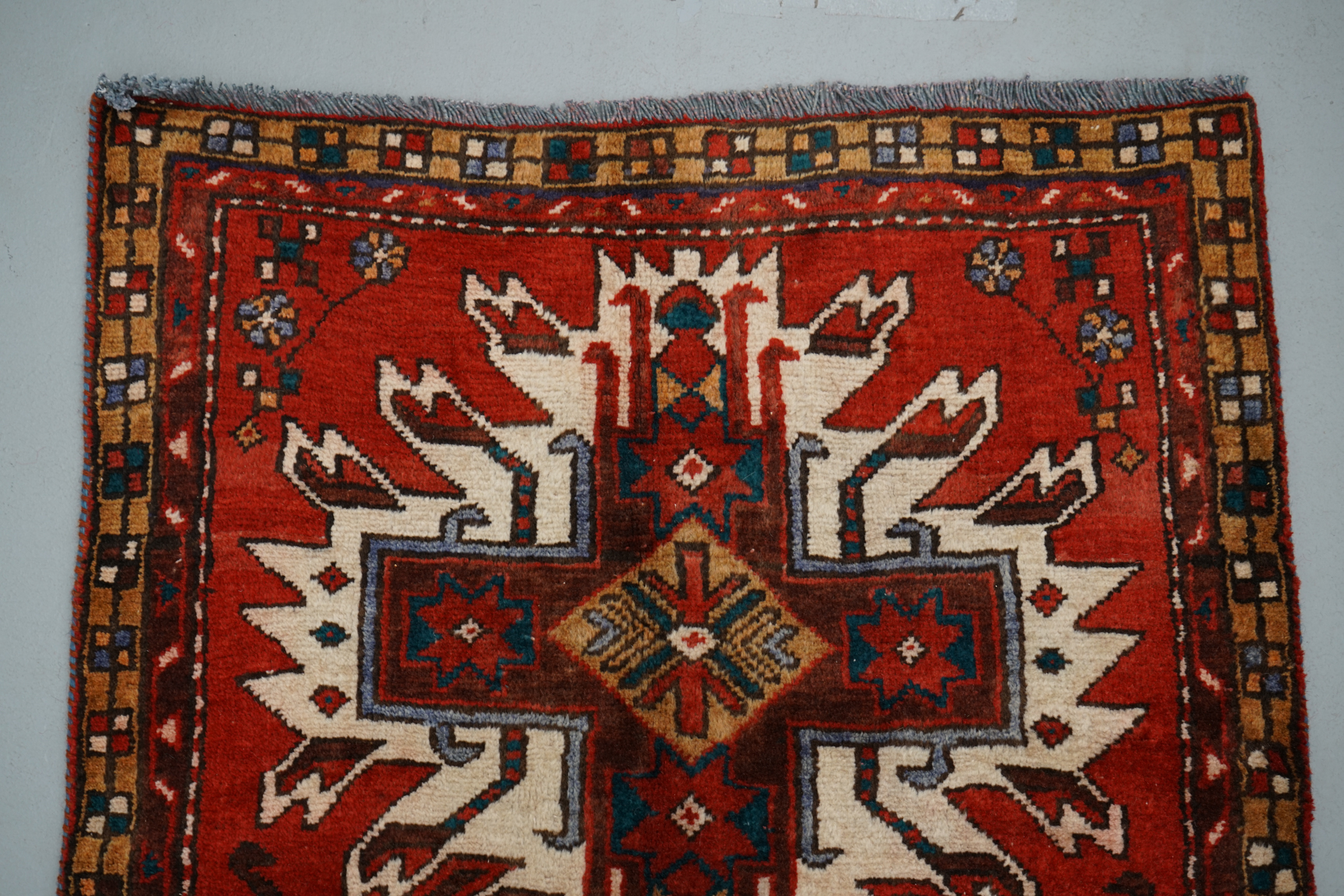 Hand-Knotted Persian Zanjan Carpet Runner