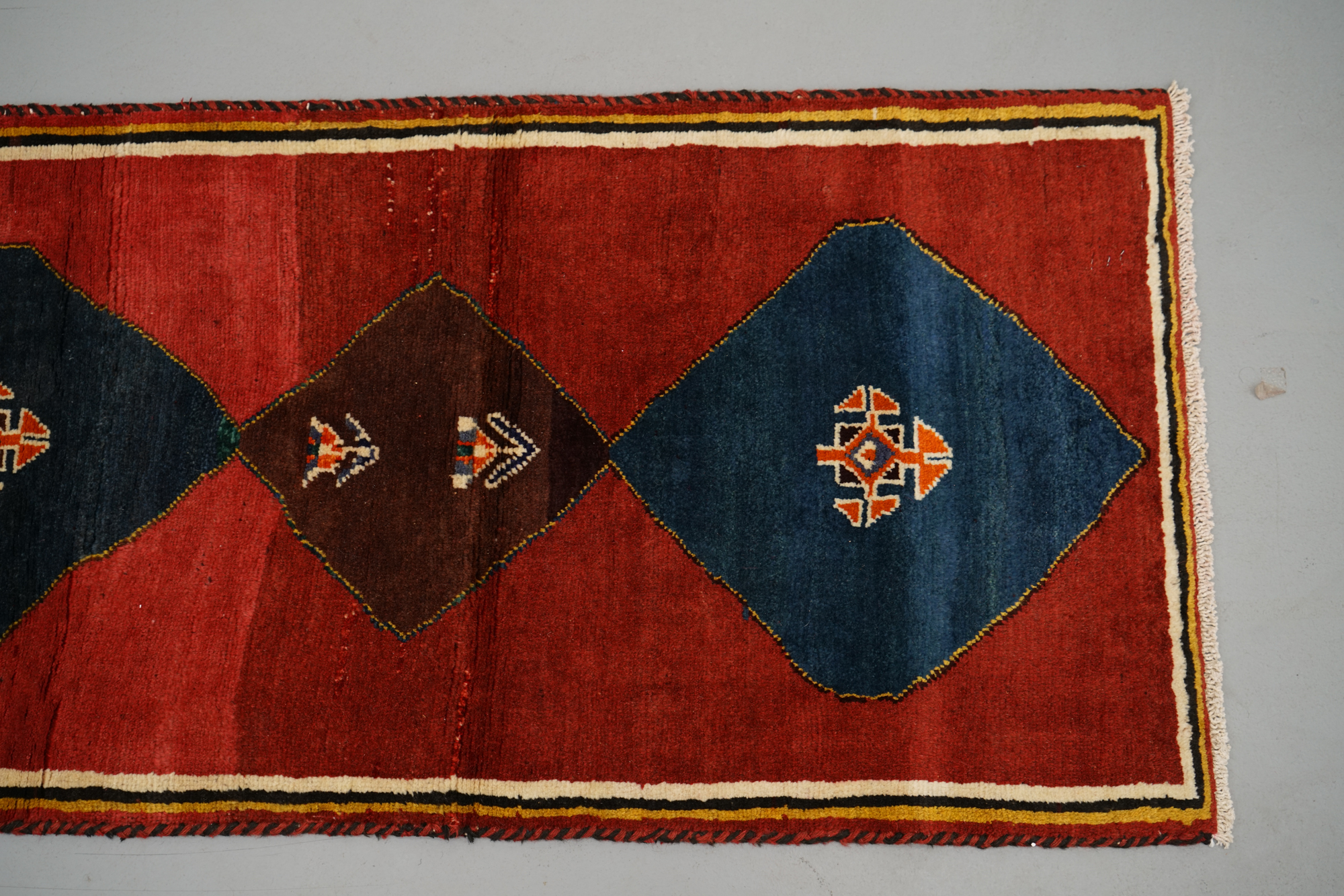 Hand-Knotted Persian Gabbeh Wool Accent Rug