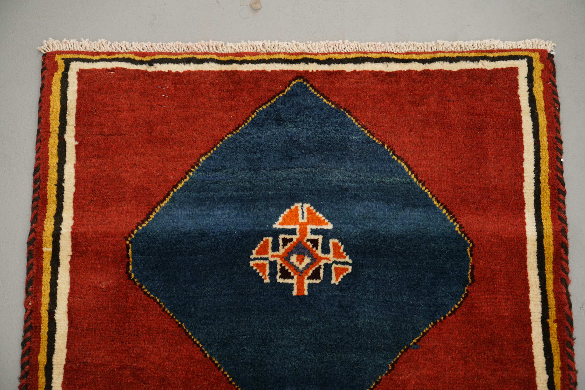 Hand-Knotted Persian Gabbeh Wool Accent Rug