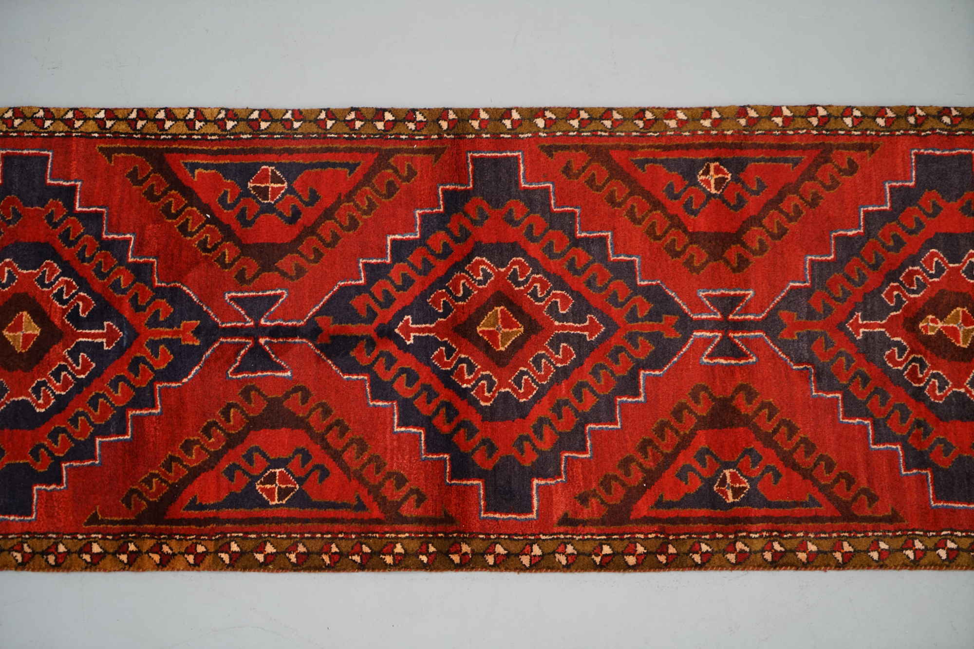 Hand-Knotted Persian Wool Carpet Runner