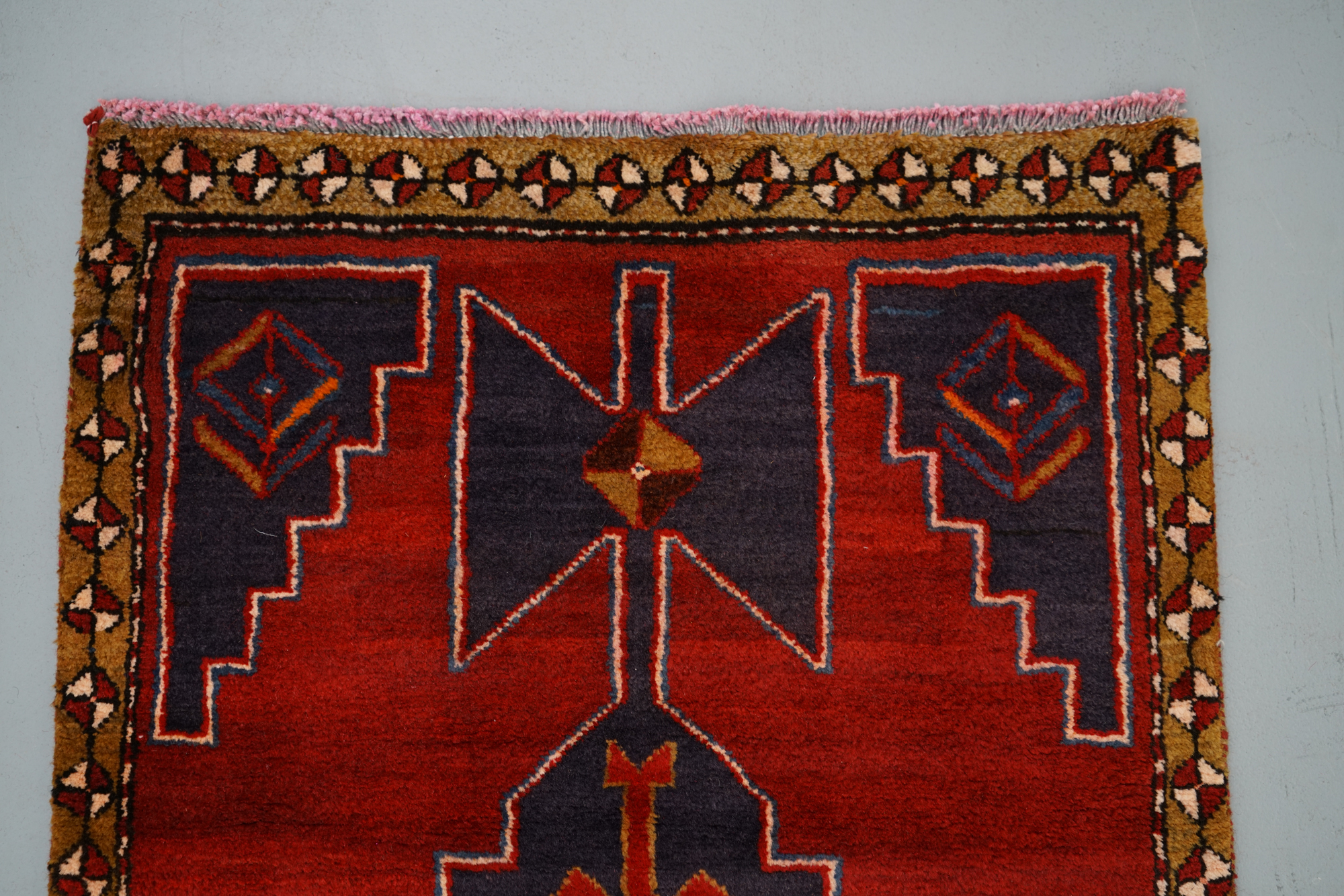 Hand-Knotted Persian Wool Carpet Runner