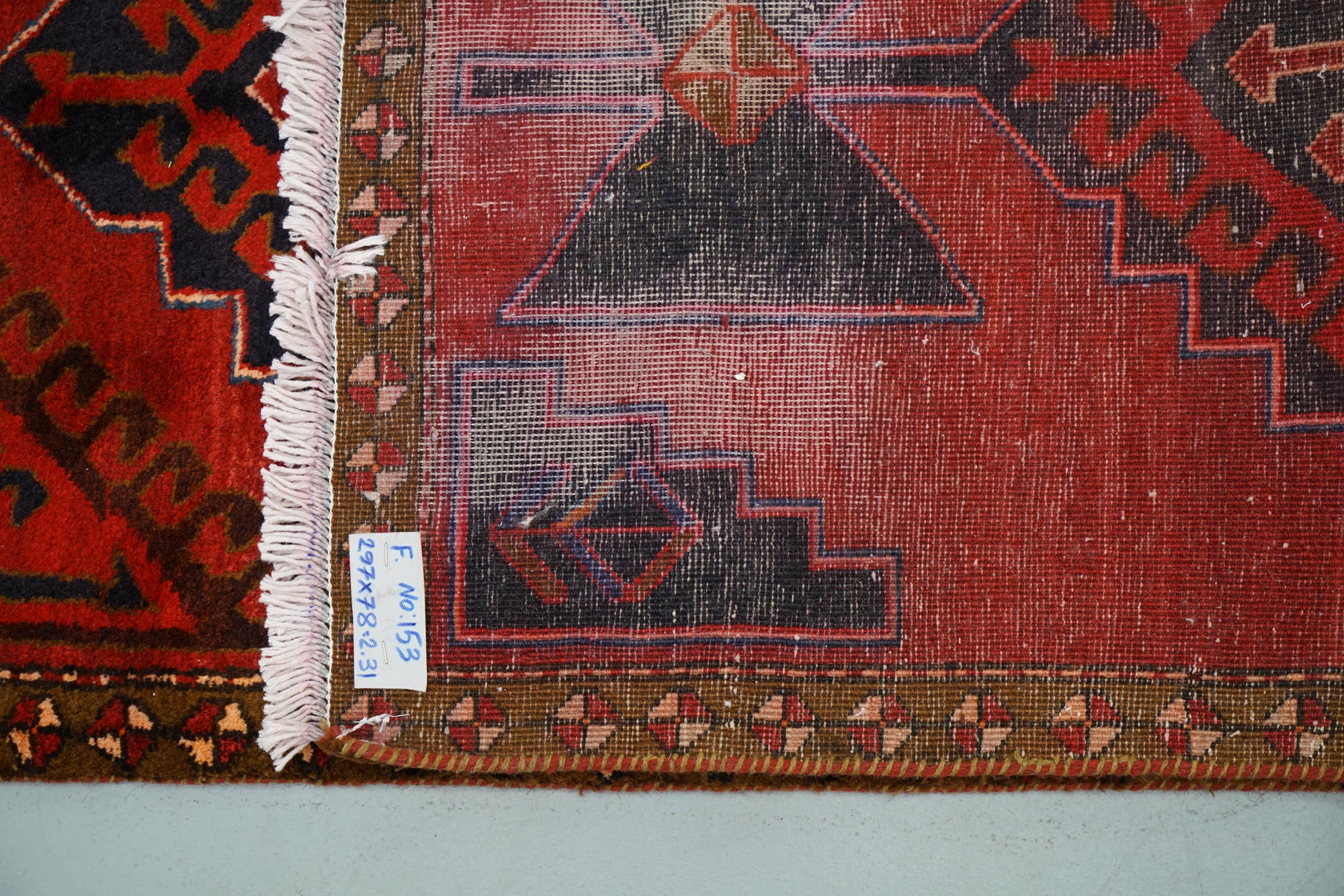 Hand-Knotted Persian Wool Carpet Runner
