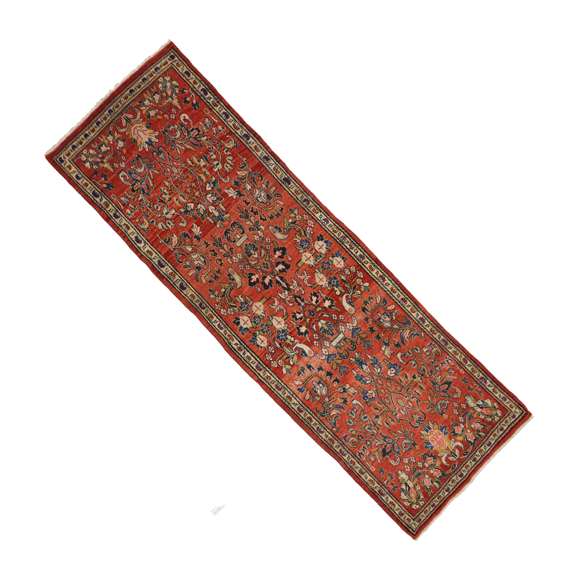 Hand-Knotted Persian Wool Carpet Runner
