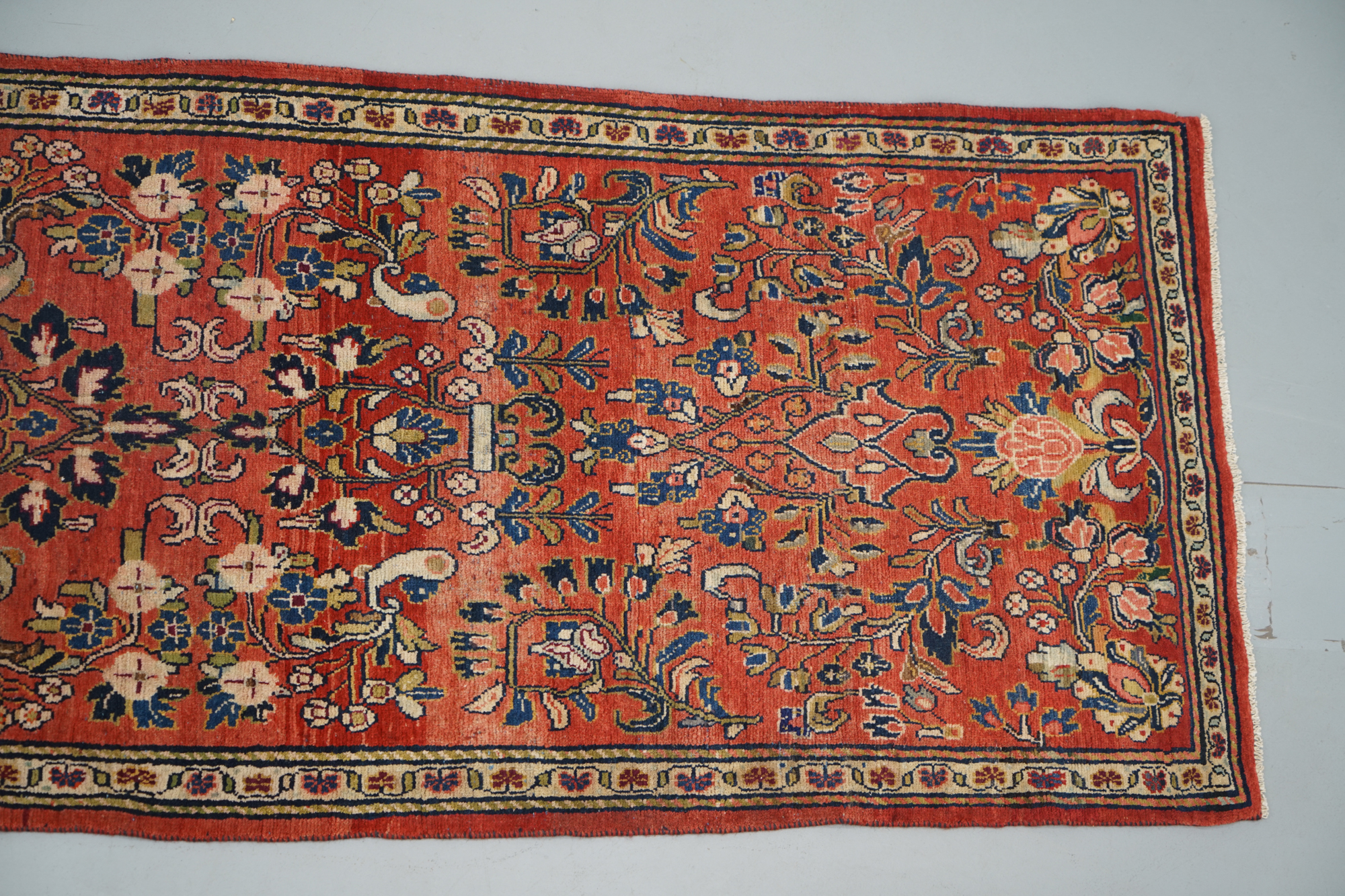 Hand-Knotted Persian Wool Carpet Runner