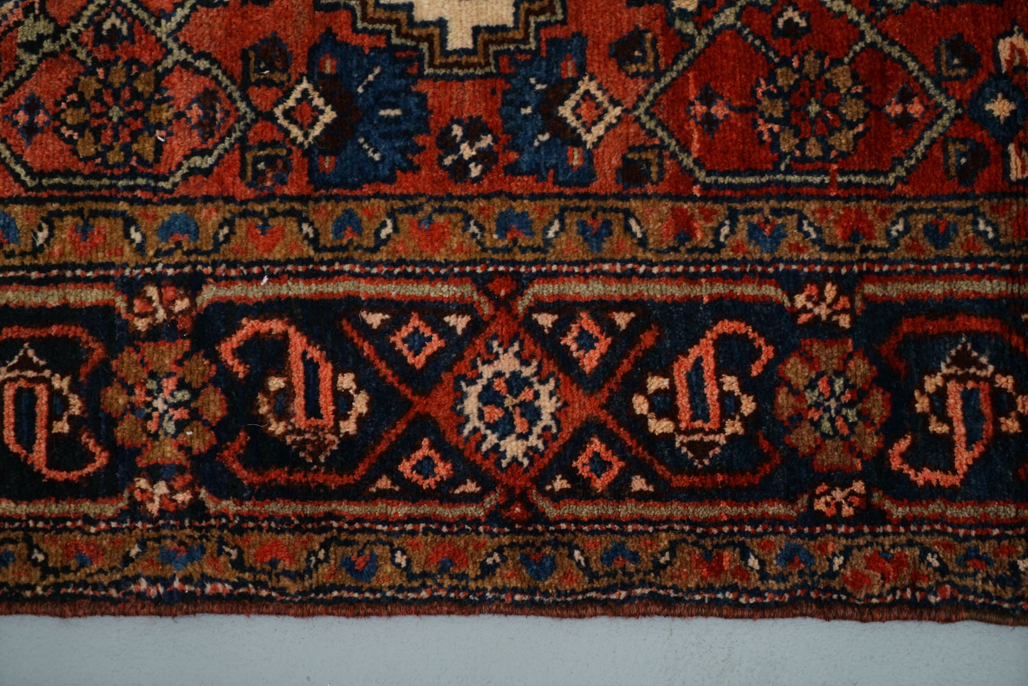 Hand-Knotted Hamadan Wool Palace Runner