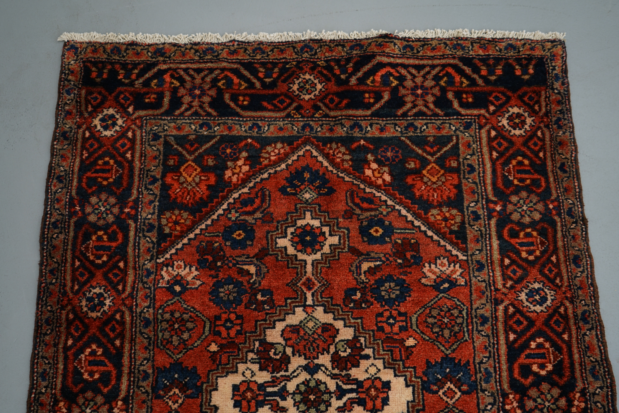 Hand-Knotted Hamadan Wool Palace Runner