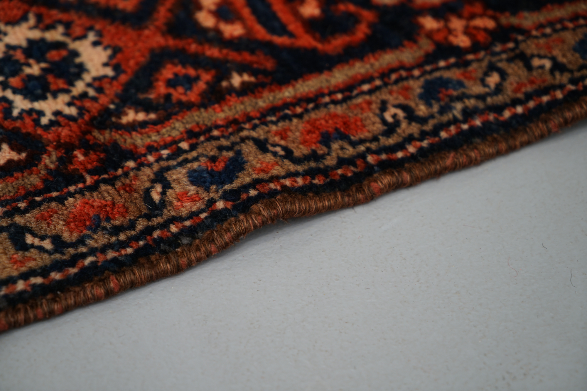 Hand-Knotted Hamadan Wool Palace Runner