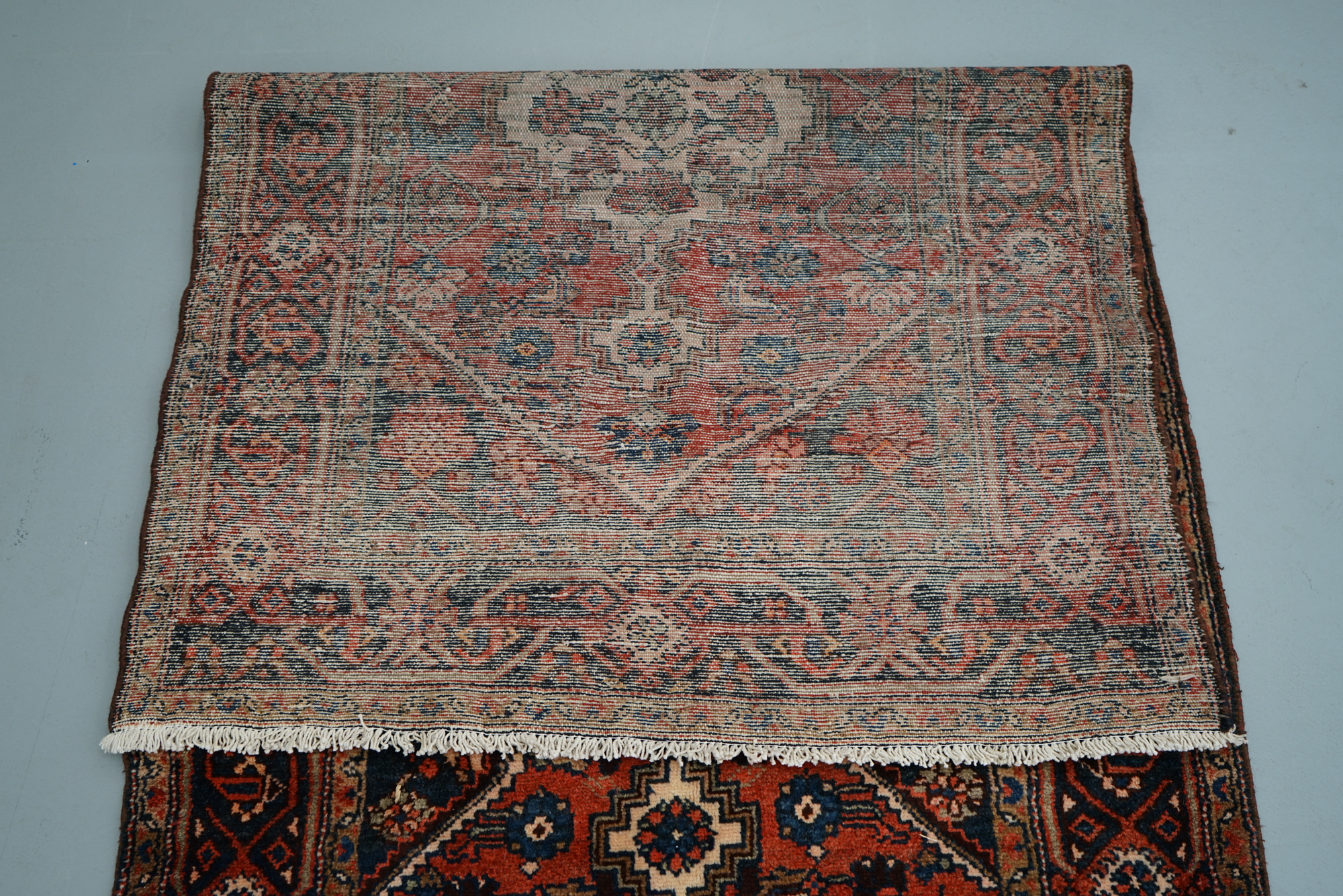 Hand-Knotted Hamadan Wool Palace Runner