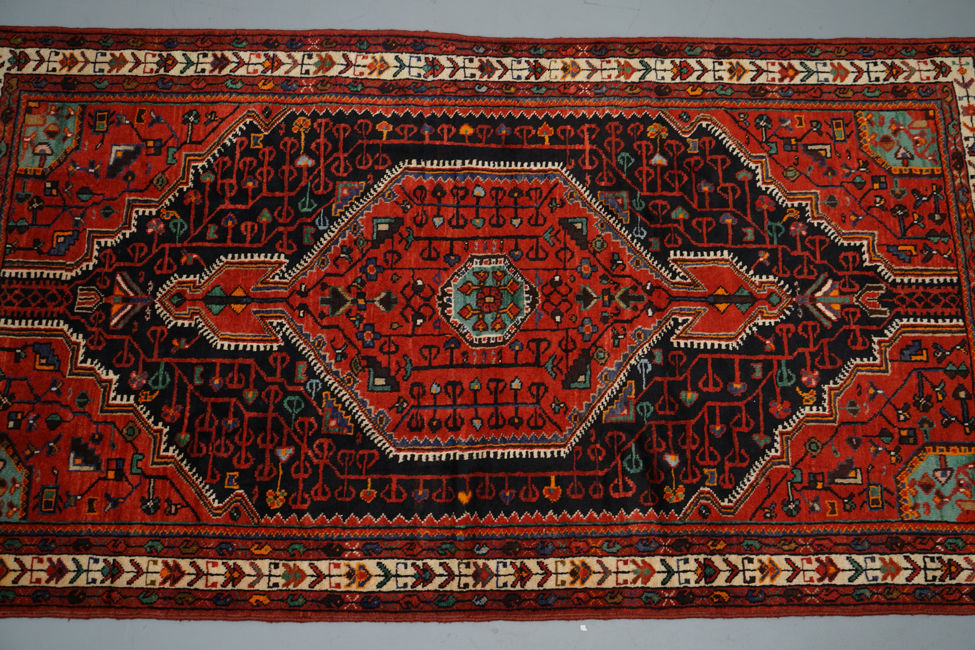 Hand-Knotted Afshar Wool Area Rug
