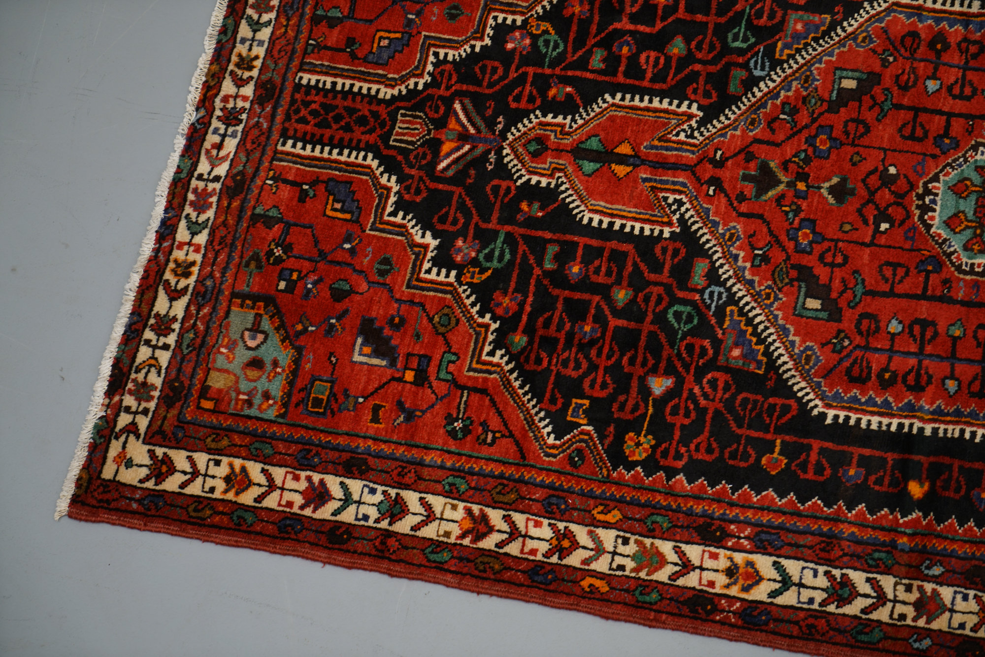 Hand-Knotted Afshar Wool Area Rug