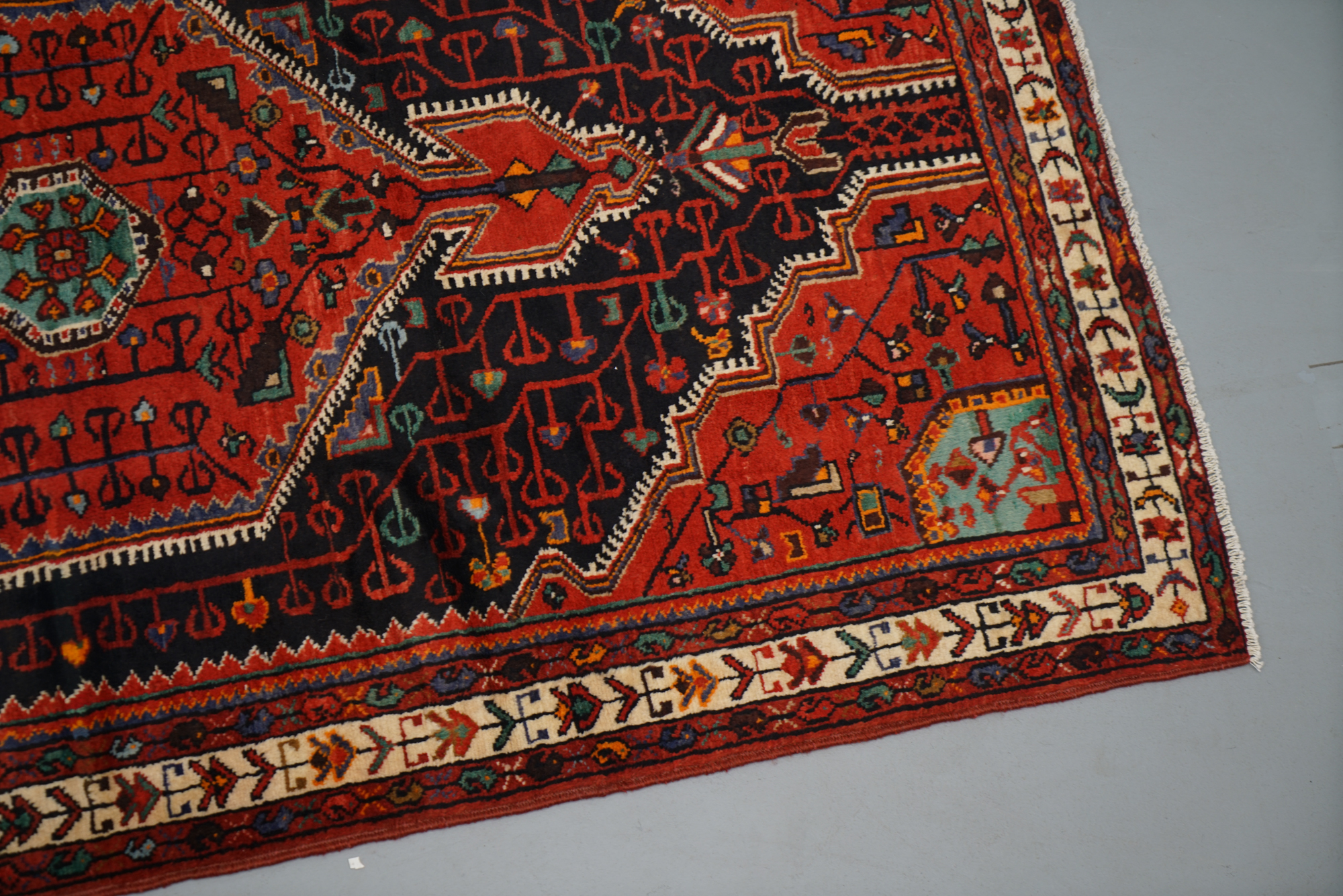 Hand-Knotted Afshar Wool Area Rug