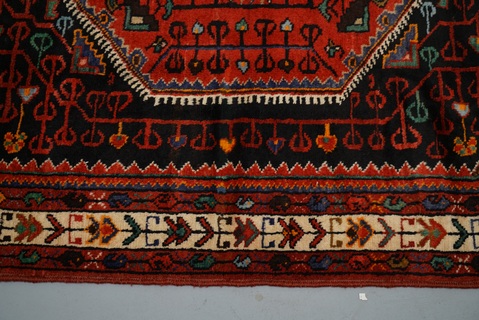 Hand-Knotted Afshar Wool Area Rug