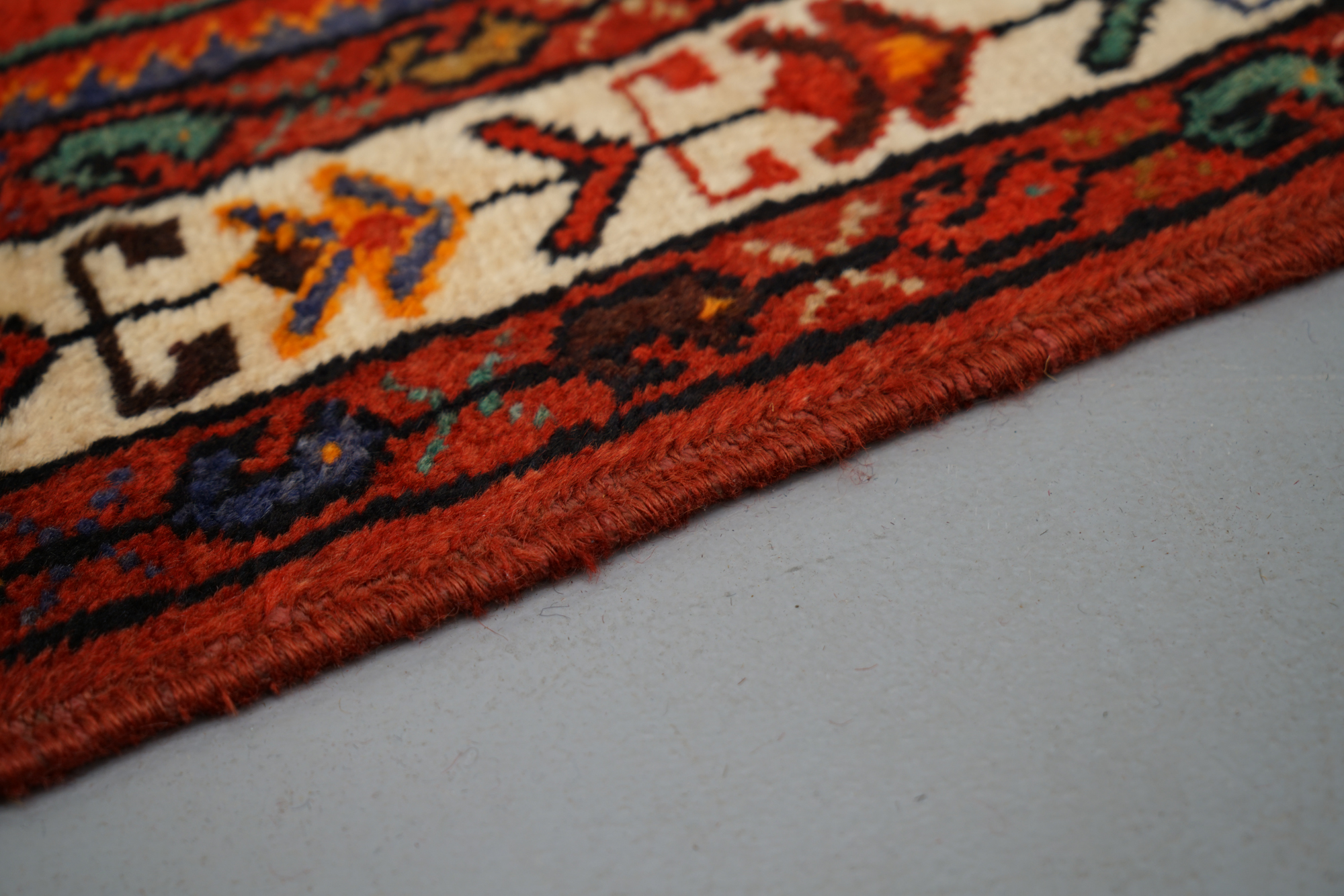 Hand-Knotted Afshar Wool Area Rug