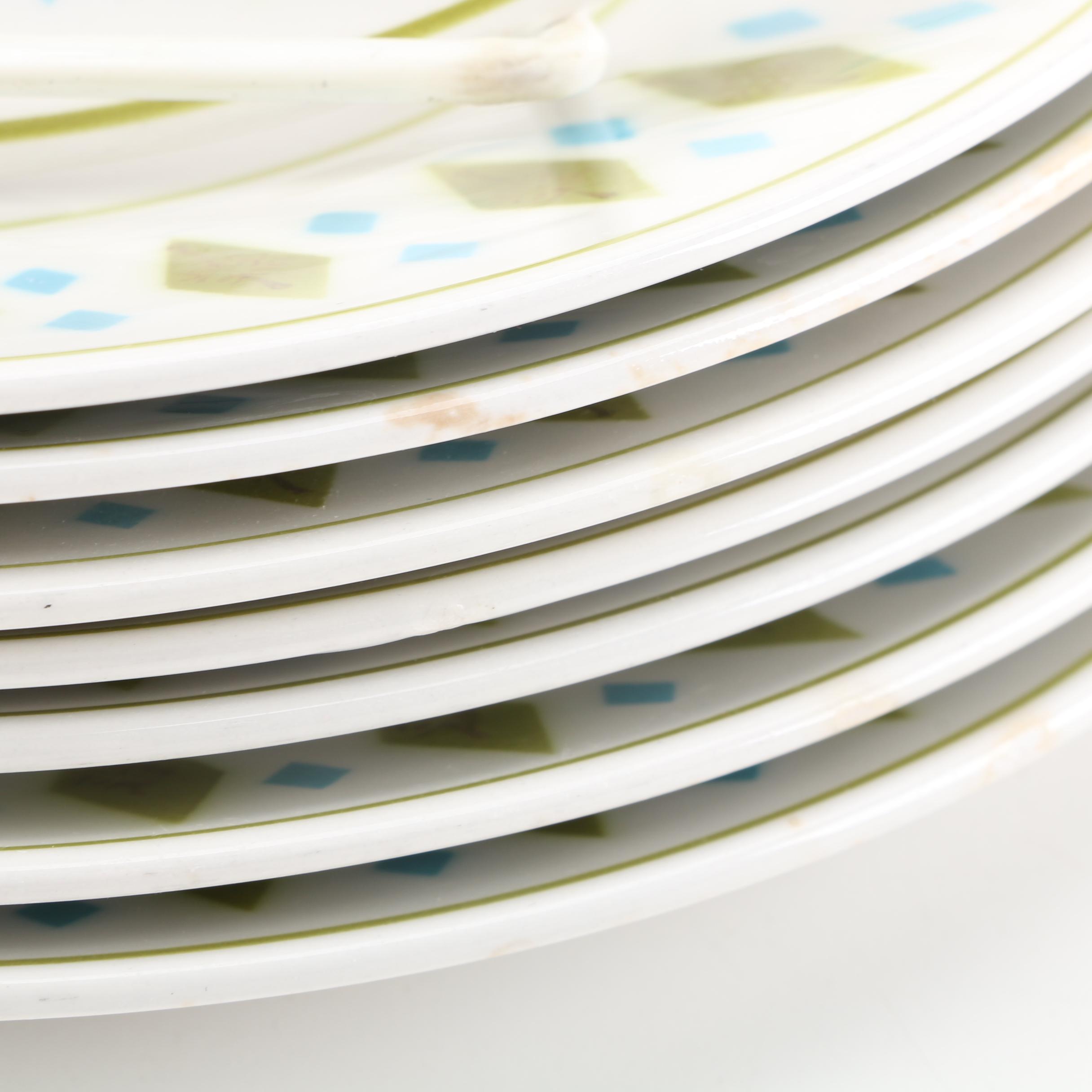 Mikasa Cerastone "Gem" and "Green" Dinnerware and Serving Dishes