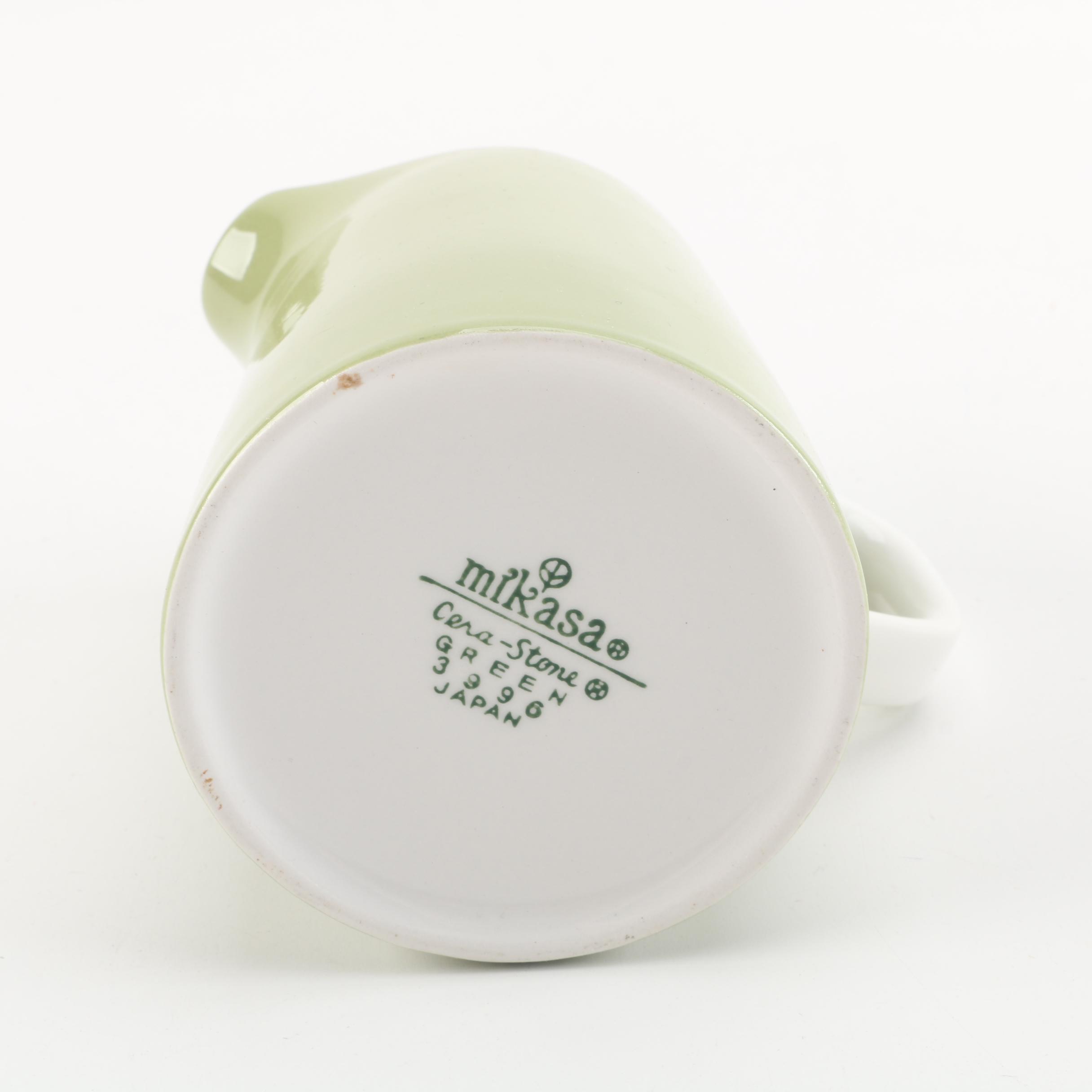 Mikasa Cerastone "Gem" and "Green" Dinnerware and Serving Dishes