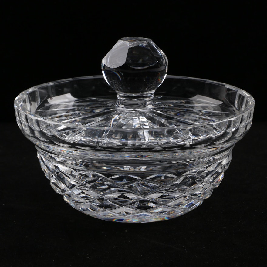Waterford Cut Crystal Covered Marmalade Dish
