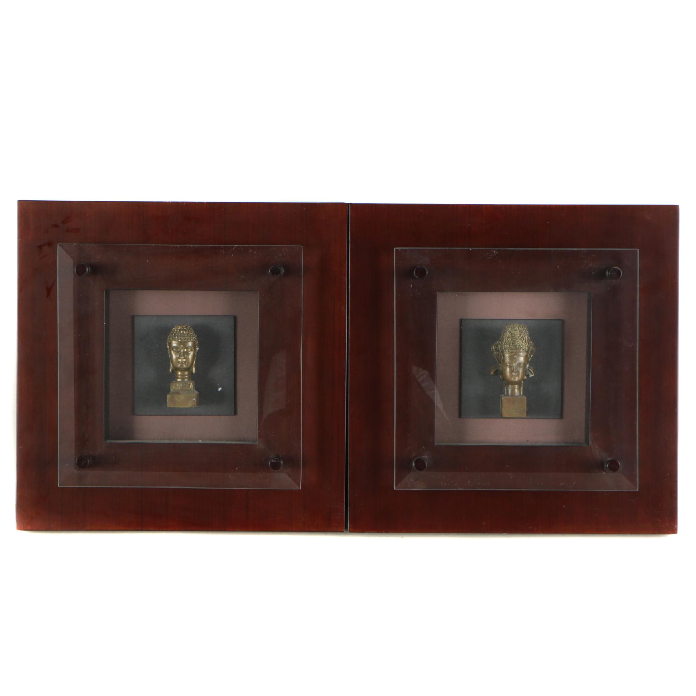 Pair of Decorative Brass Stamps