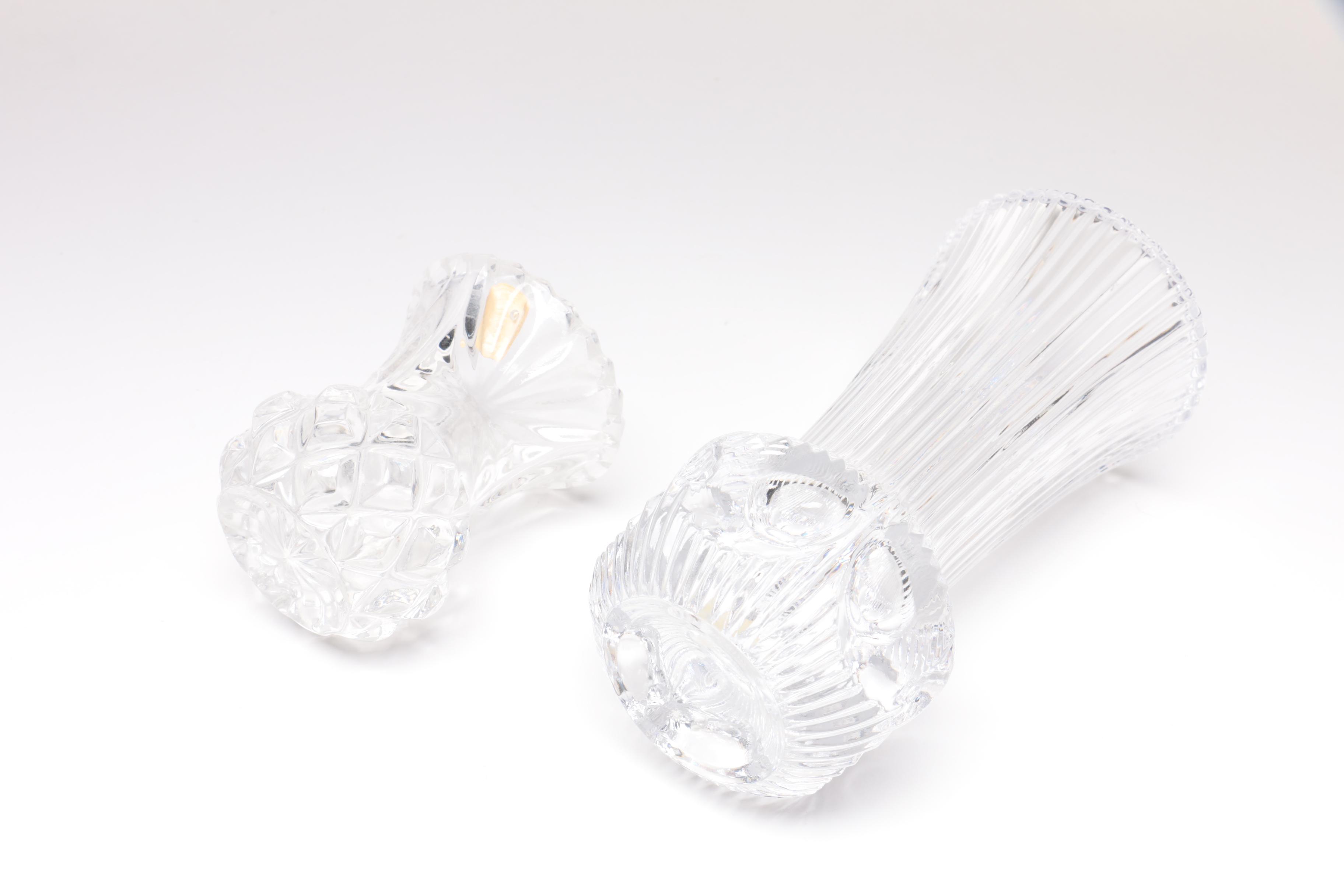 Group of Pressed Glass and Lead Crystal Vases