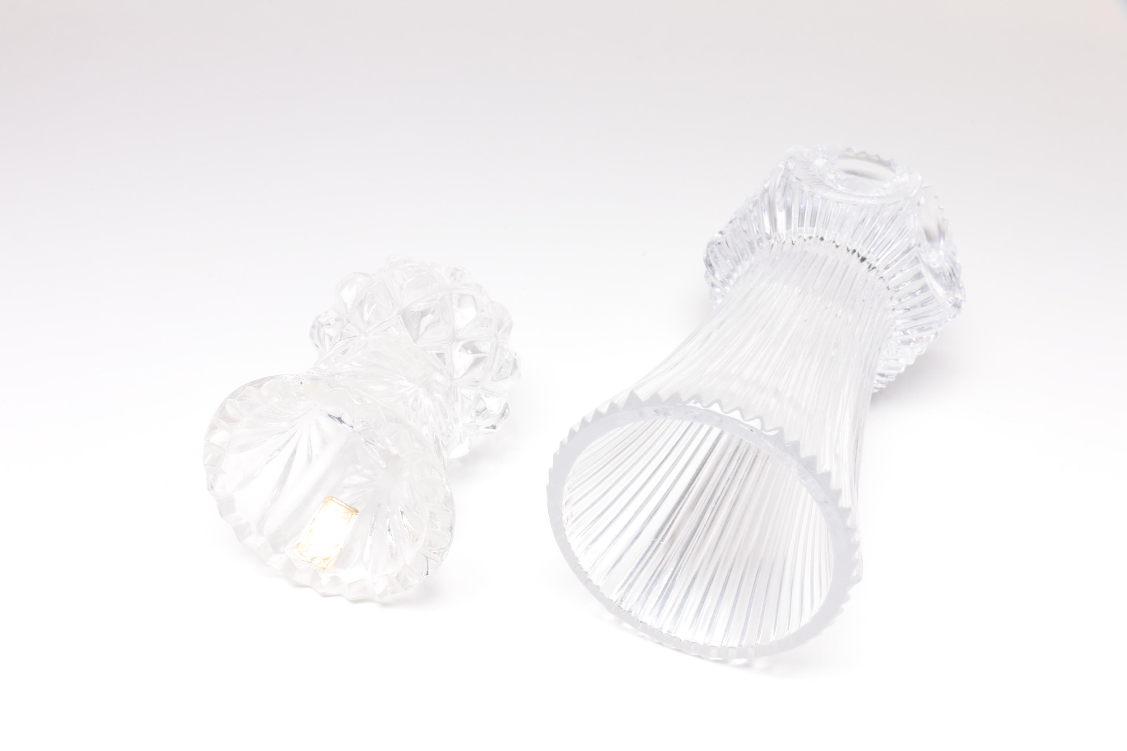 Group of Pressed Glass and Lead Crystal Vases