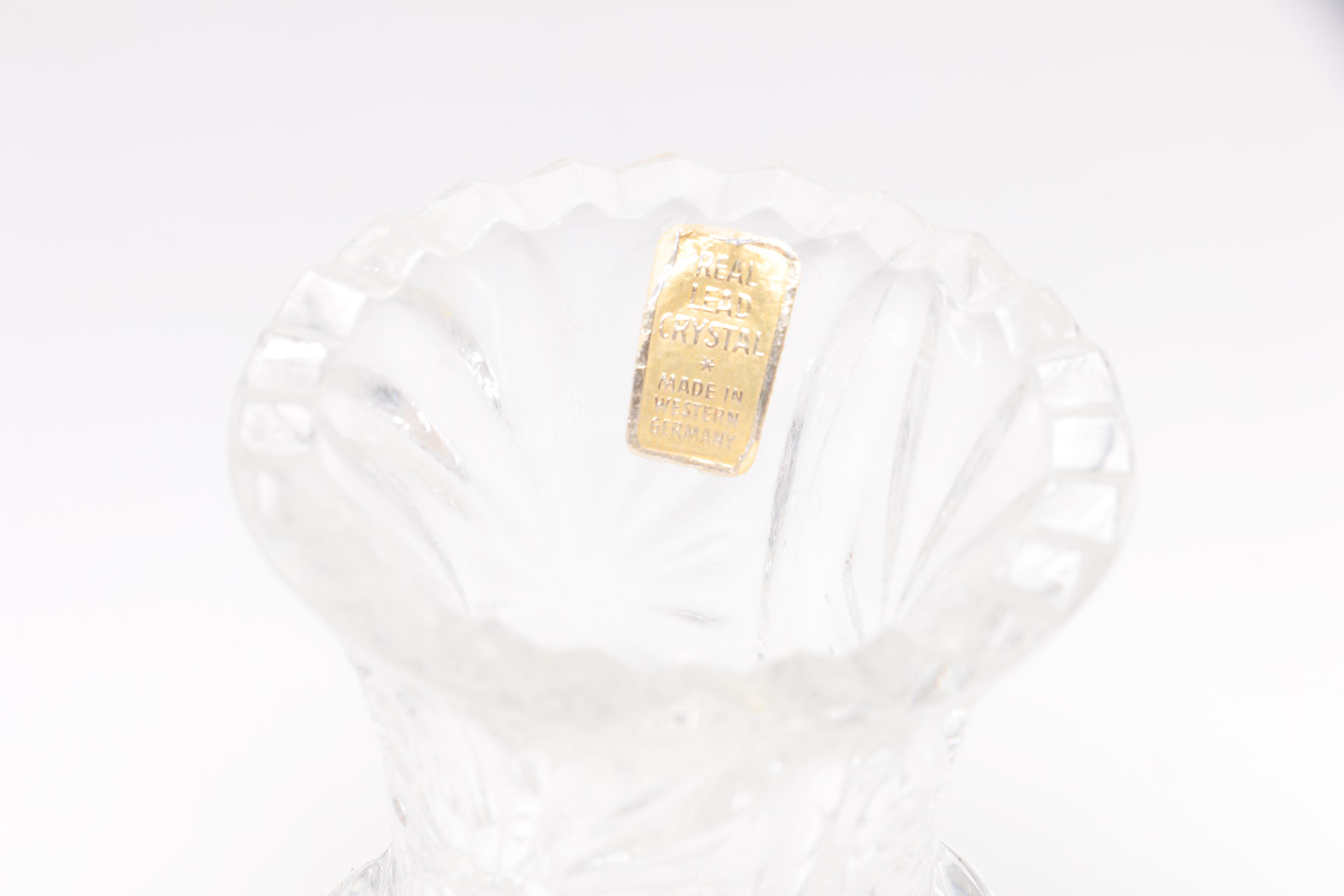 Group of Pressed Glass and Lead Crystal Vases