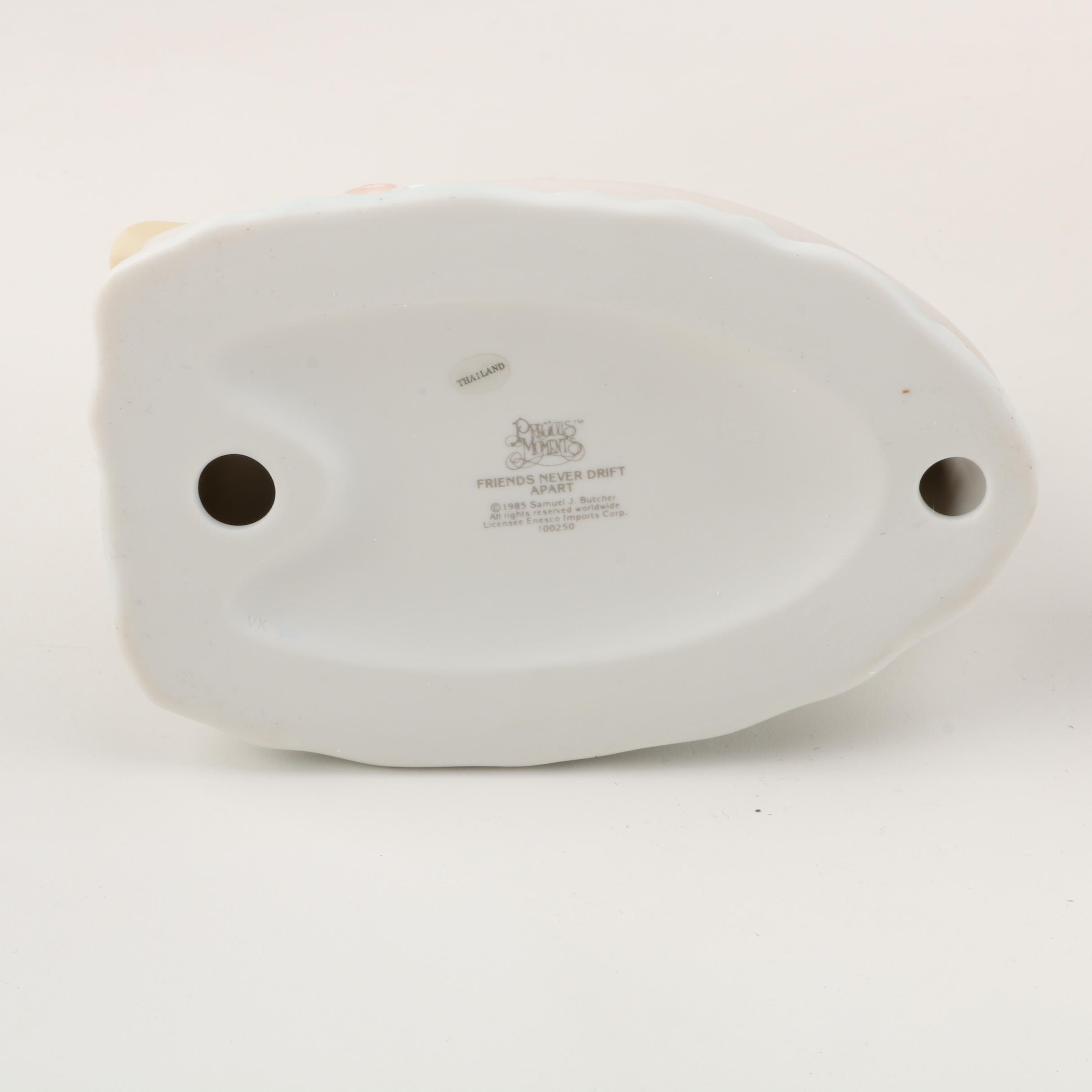 Precious Moments Figurines Including "Friends Never Drift Apart" and Cookie Jar