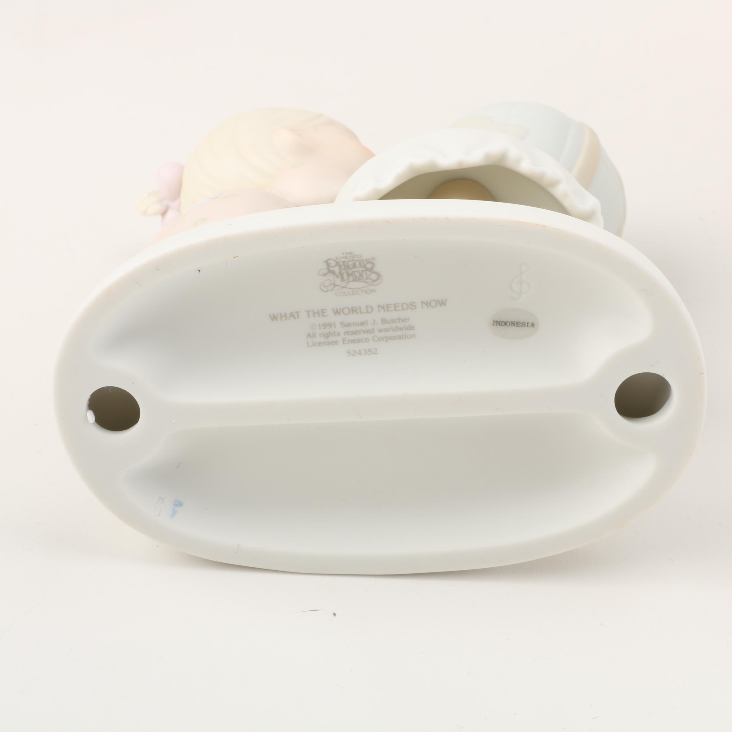 Precious Moments Figurines Including "Friends Never Drift Apart" and Cookie Jar