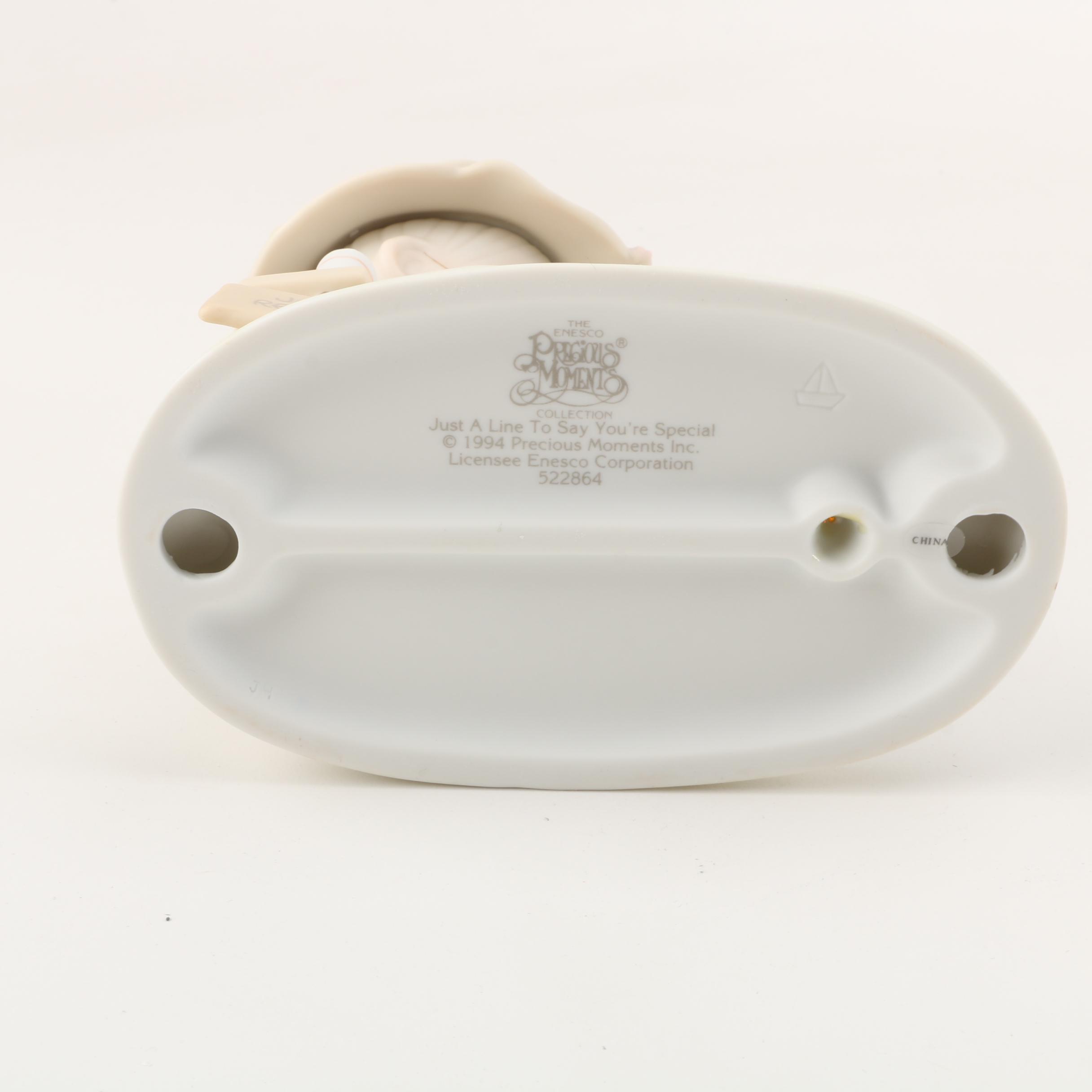 Precious Moments Figurines Including "Friends Never Drift Apart" and Cookie Jar