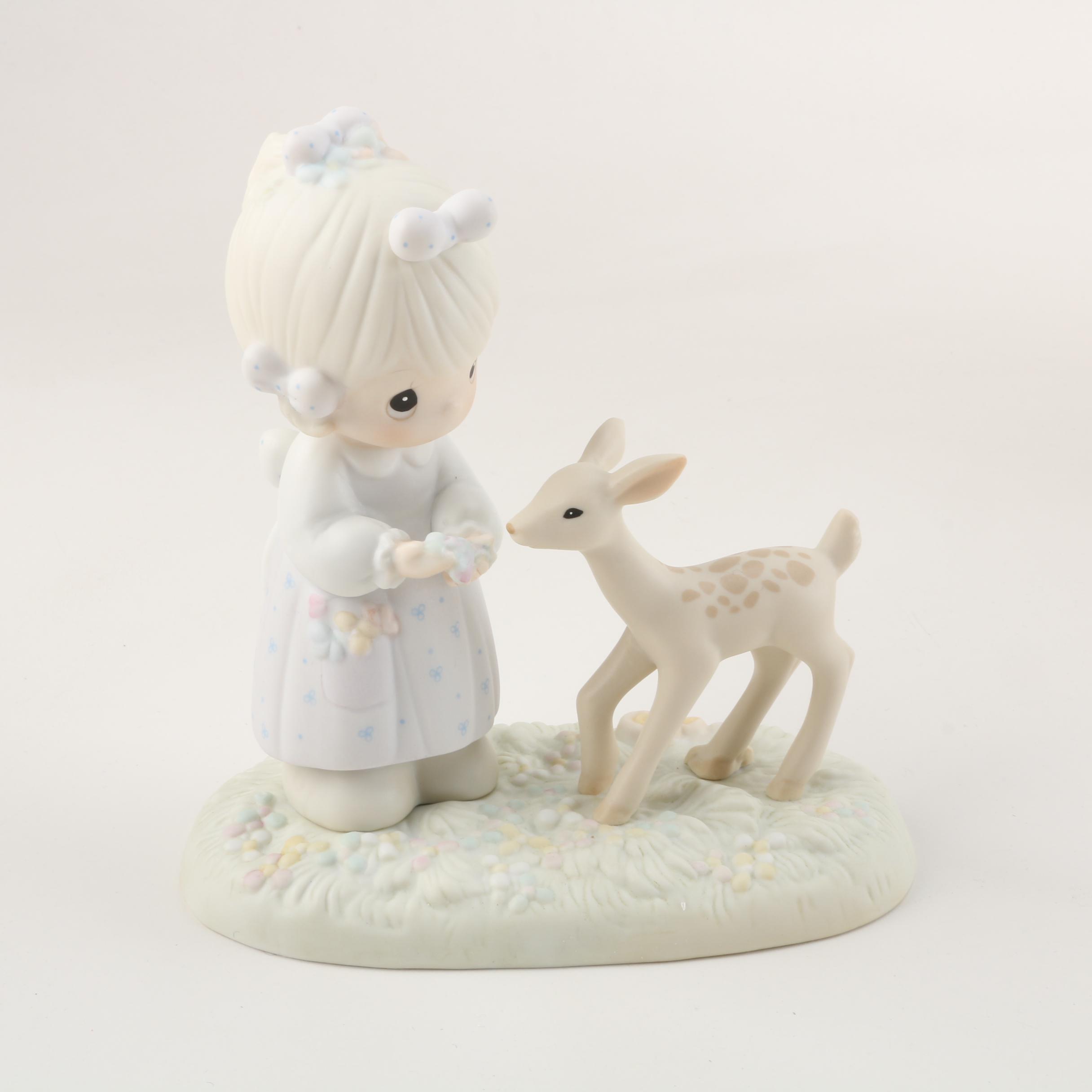 Precious Moments Figurines Including "Friends Never Drift Apart" and Cookie Jar