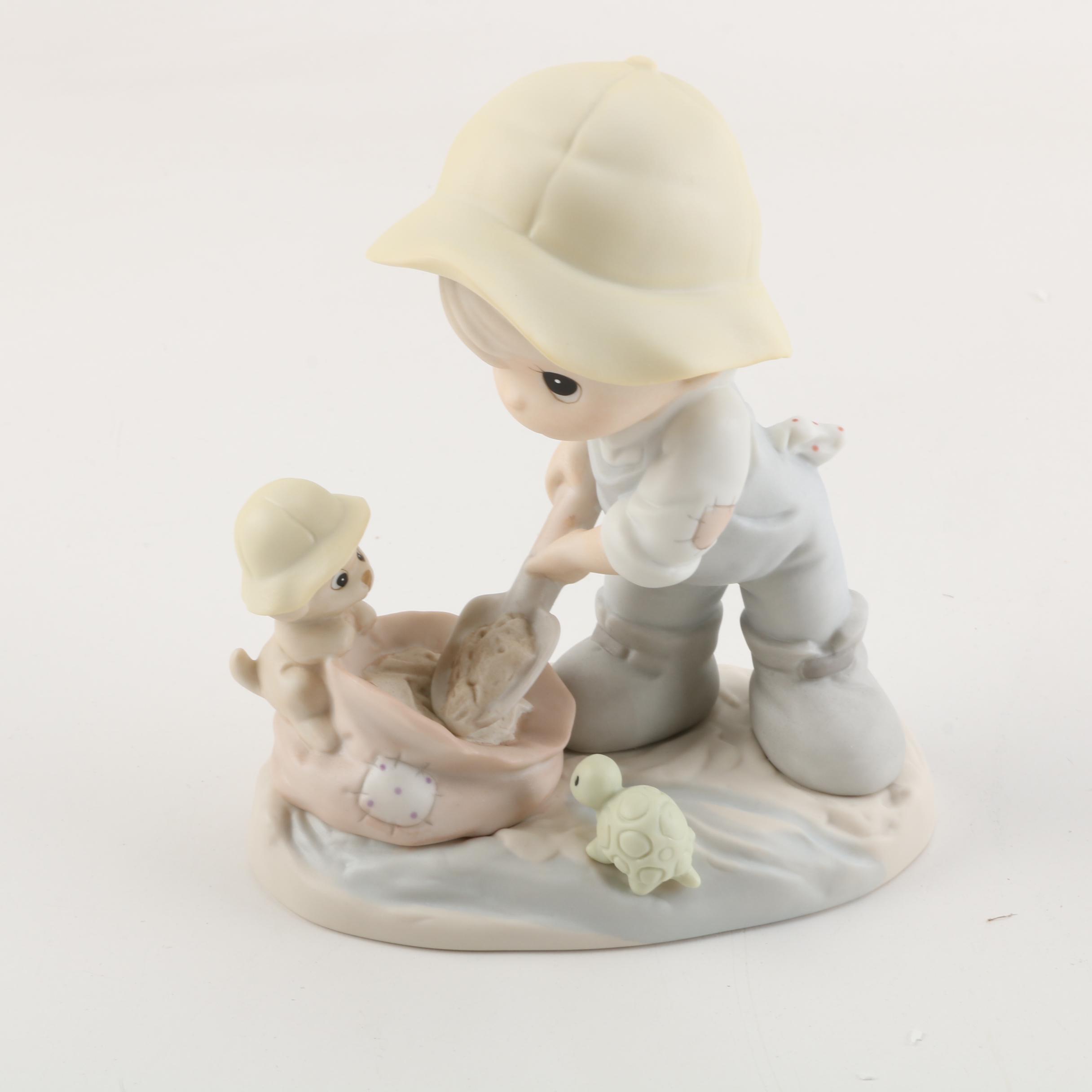 Precious Moments Figurines Including "Friends Never Drift Apart" and Cookie Jar