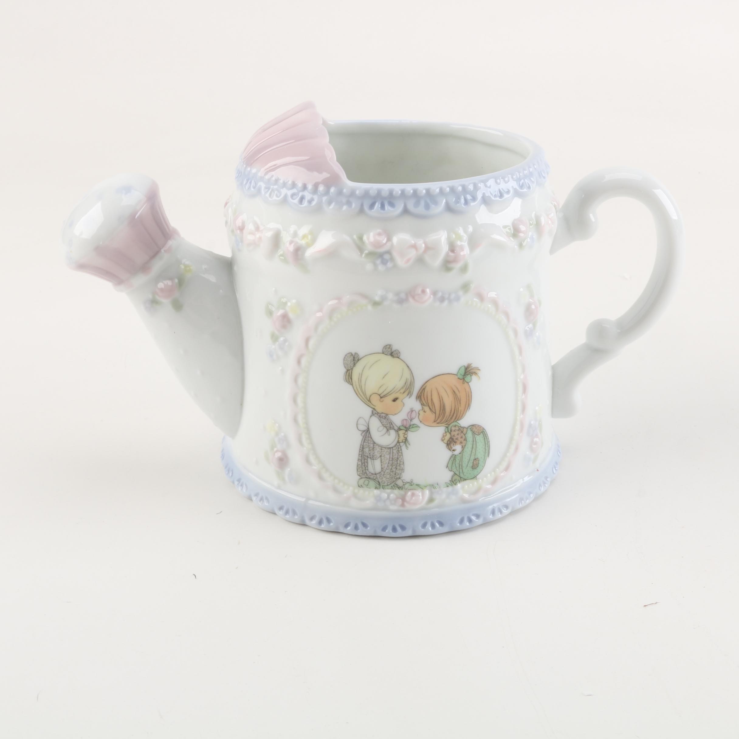 Precious Moments Figurines Including "Friends Never Drift Apart" and Cookie Jar