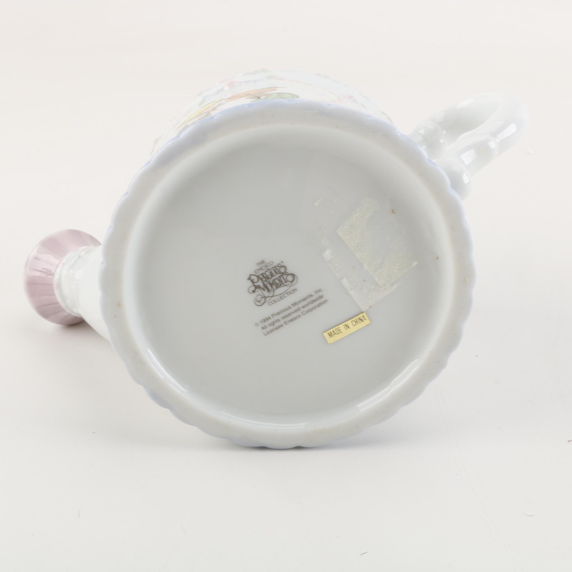 Precious Moments Figurines Including "Friends Never Drift Apart" and Cookie Jar