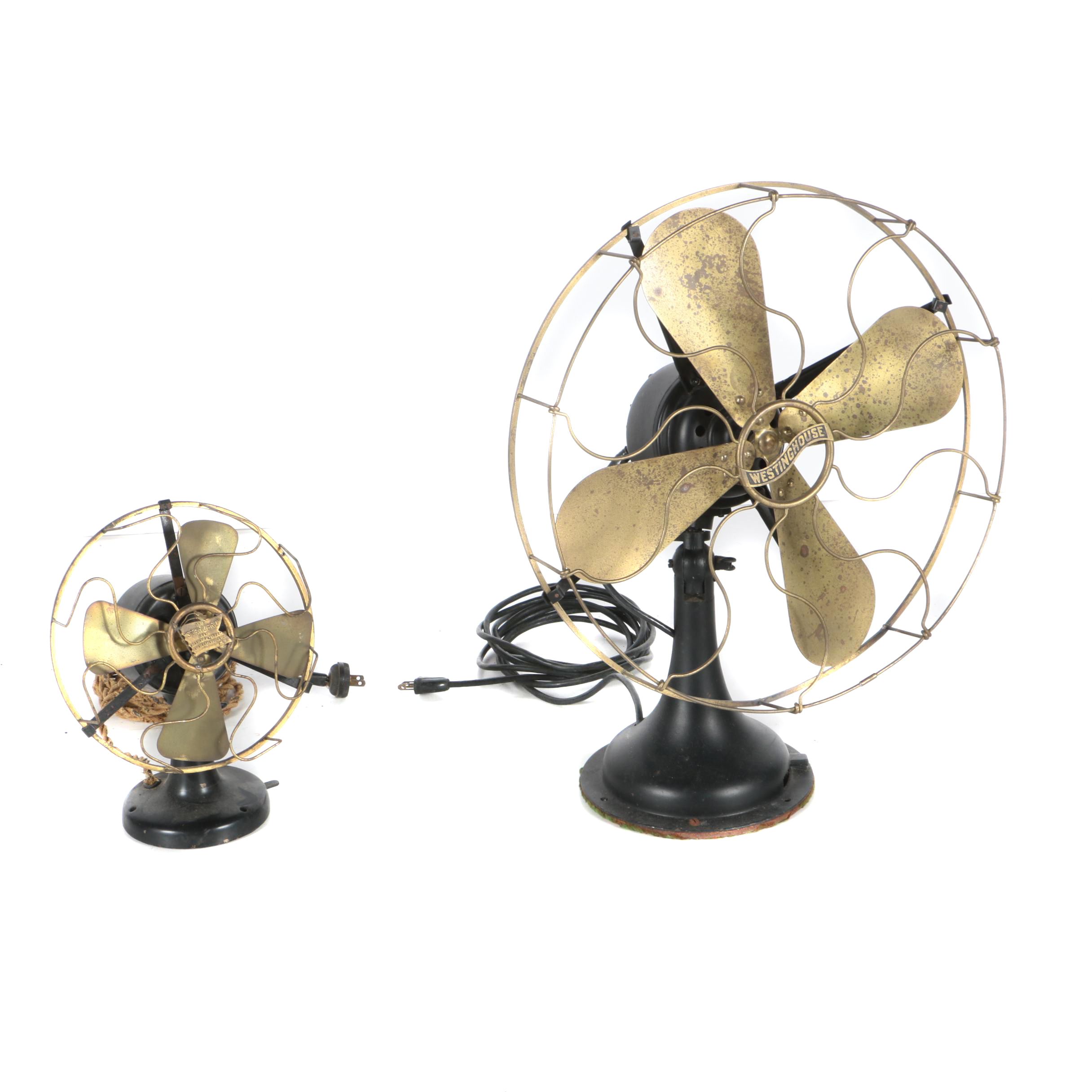 Early 20th Century Westinghouse and Robbins & Myers "Standard" Portable Fans