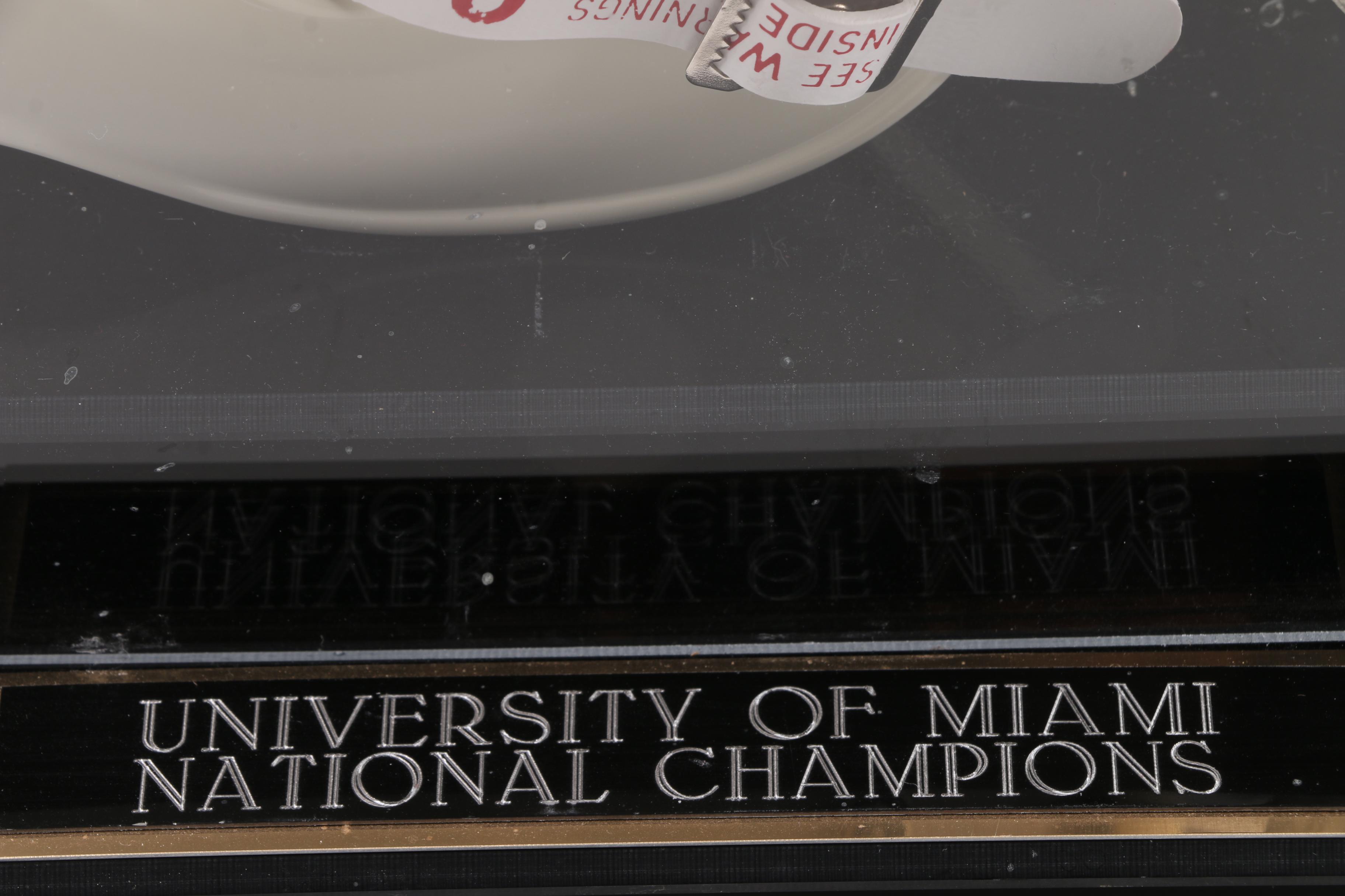 Autographed University of Miami National Champions Helmet