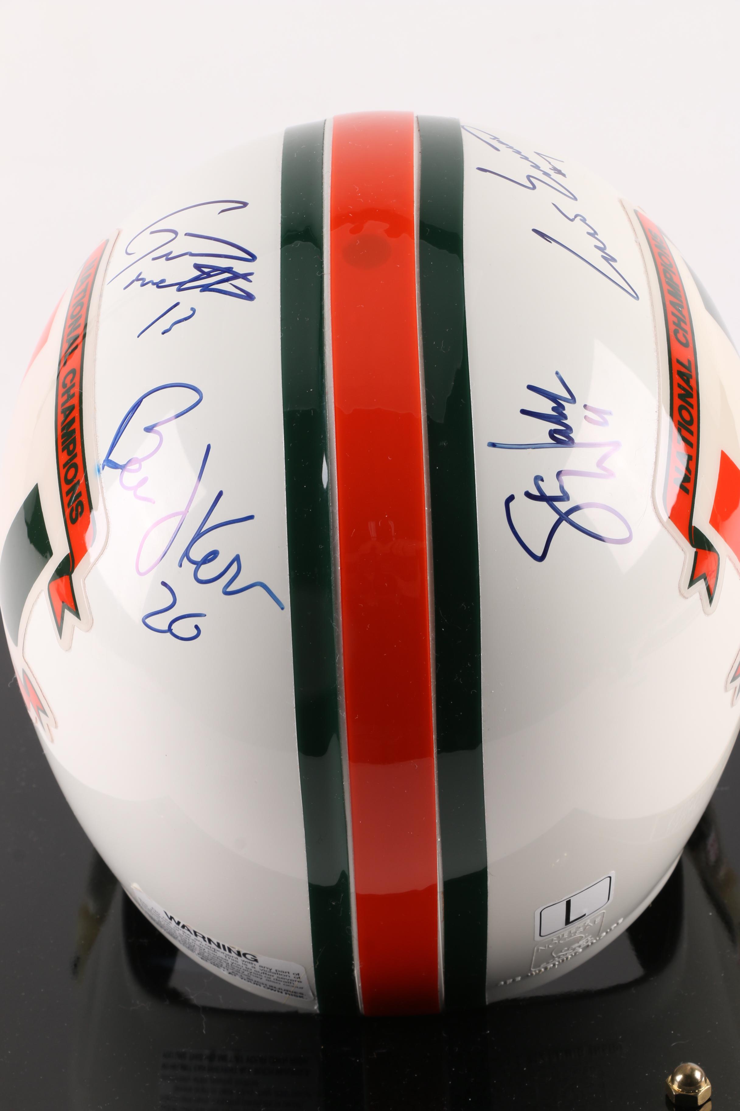 Autographed University of Miami National Champions Helmet