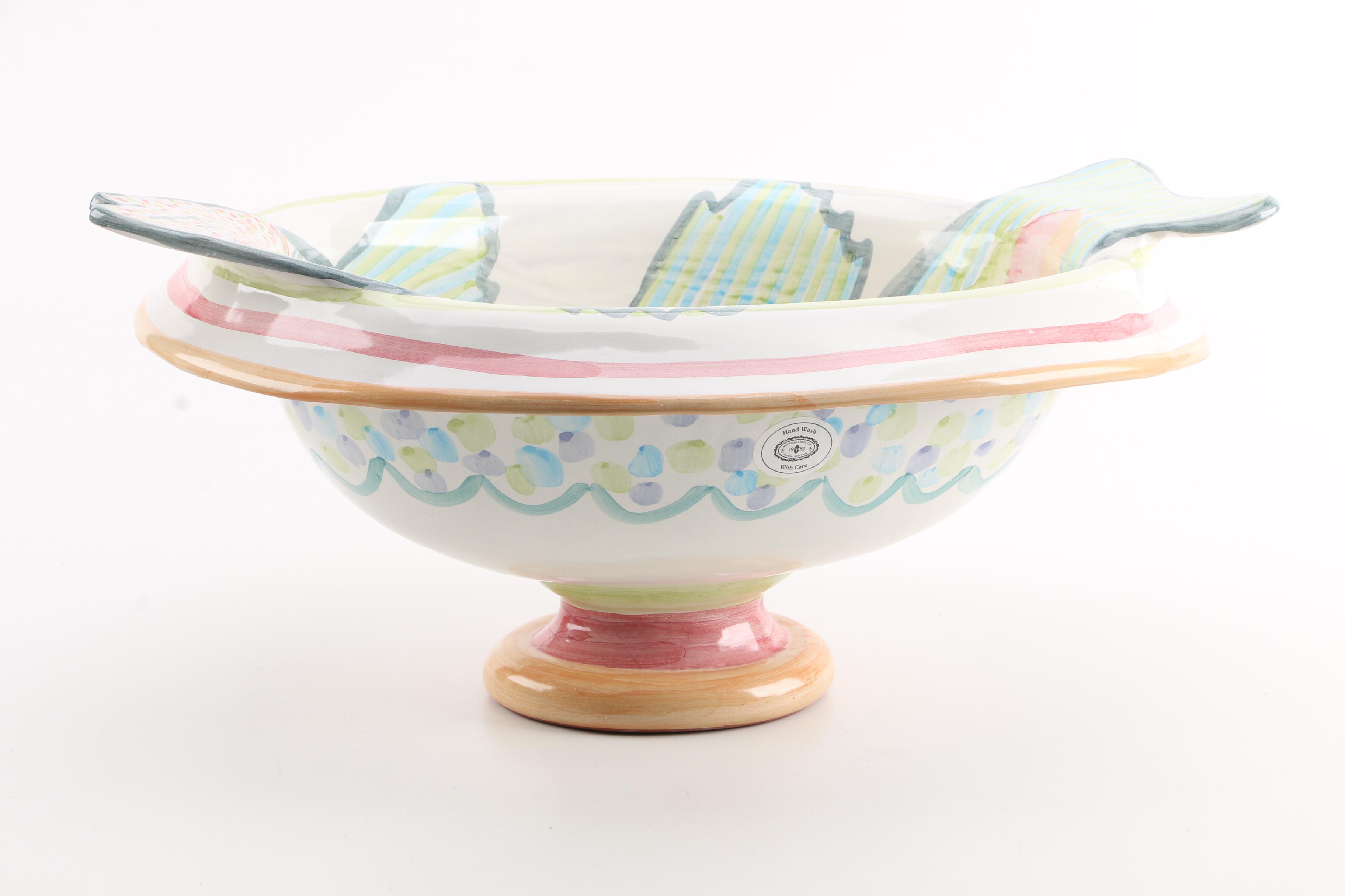 McKenzie-Childs "Fish Story" Fish Bowl