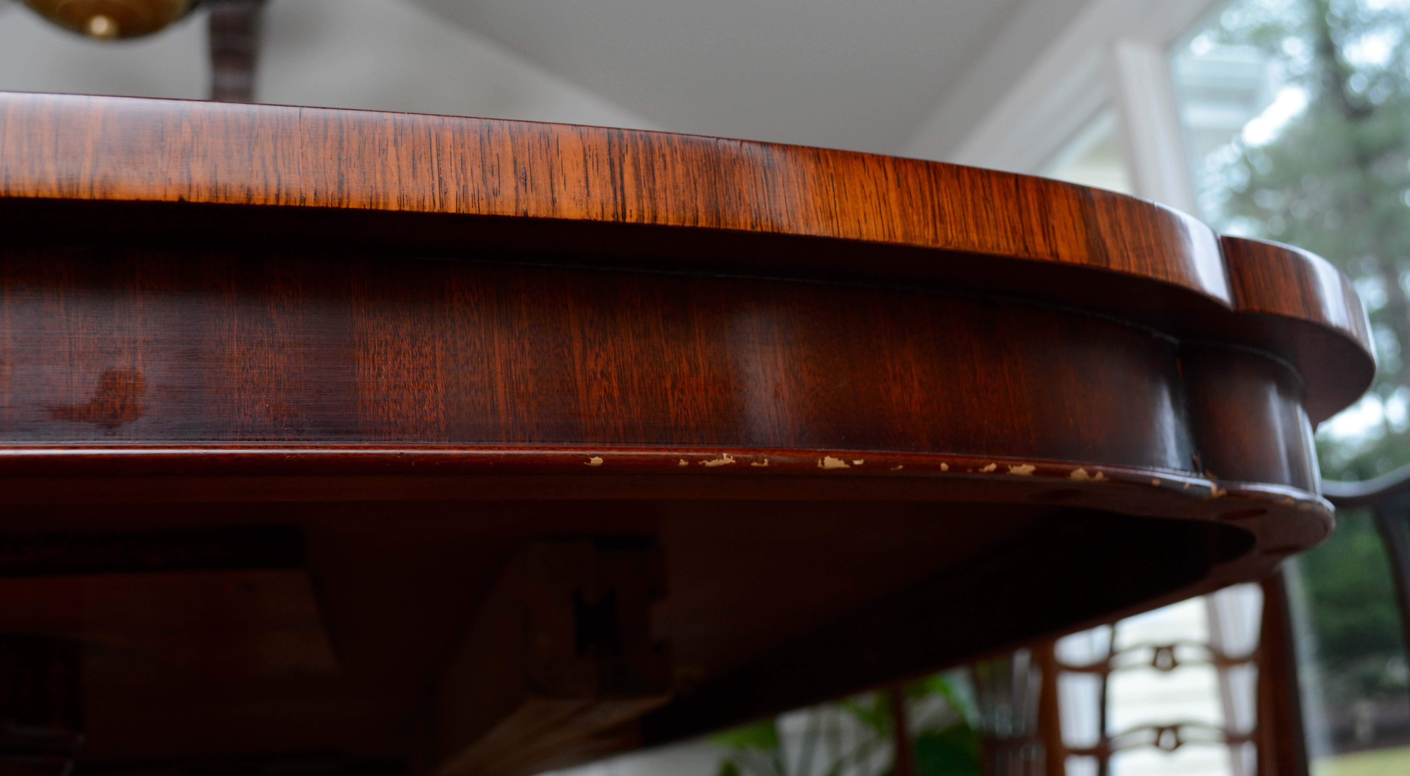 Vintage Duncan Phyfe Style Mahogany Double Pedestal Dining Table