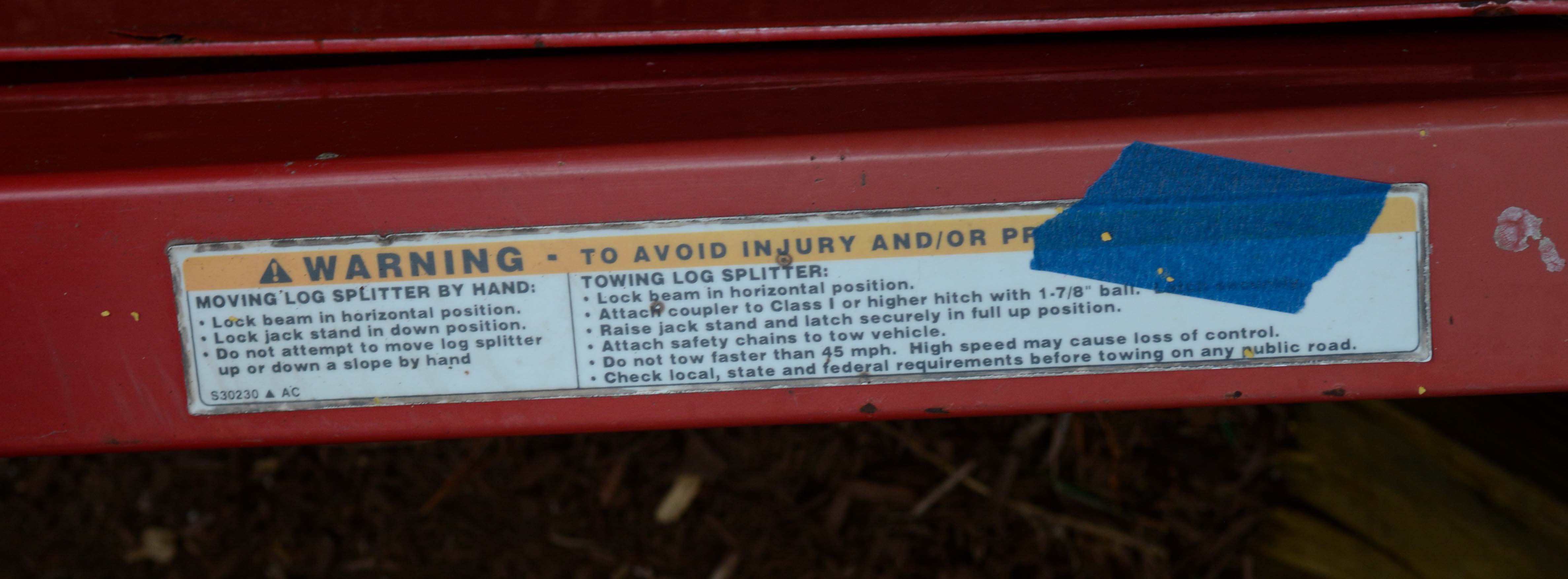 MTD Yard Machines 25-Ton Gas Powered Log Splitter