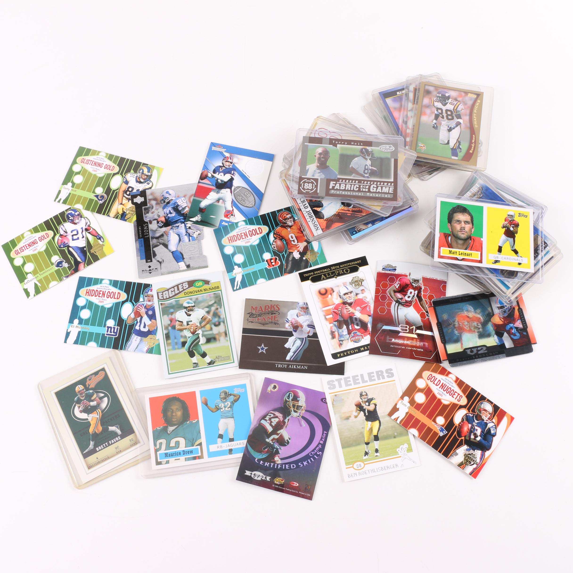 Football Cards Featuring Tom Brady and Troy Aikman