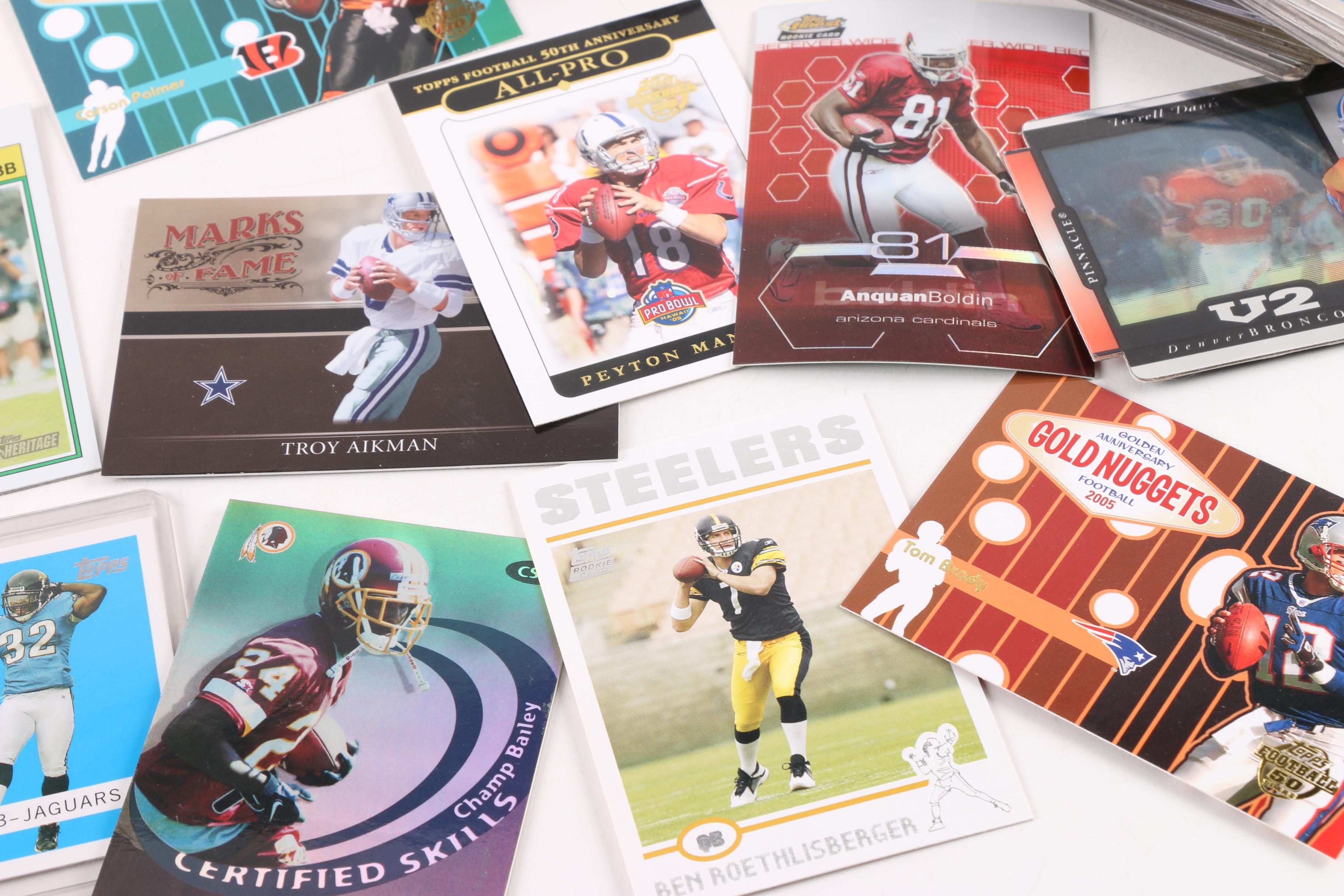 Football Cards Featuring Tom Brady and Troy Aikman