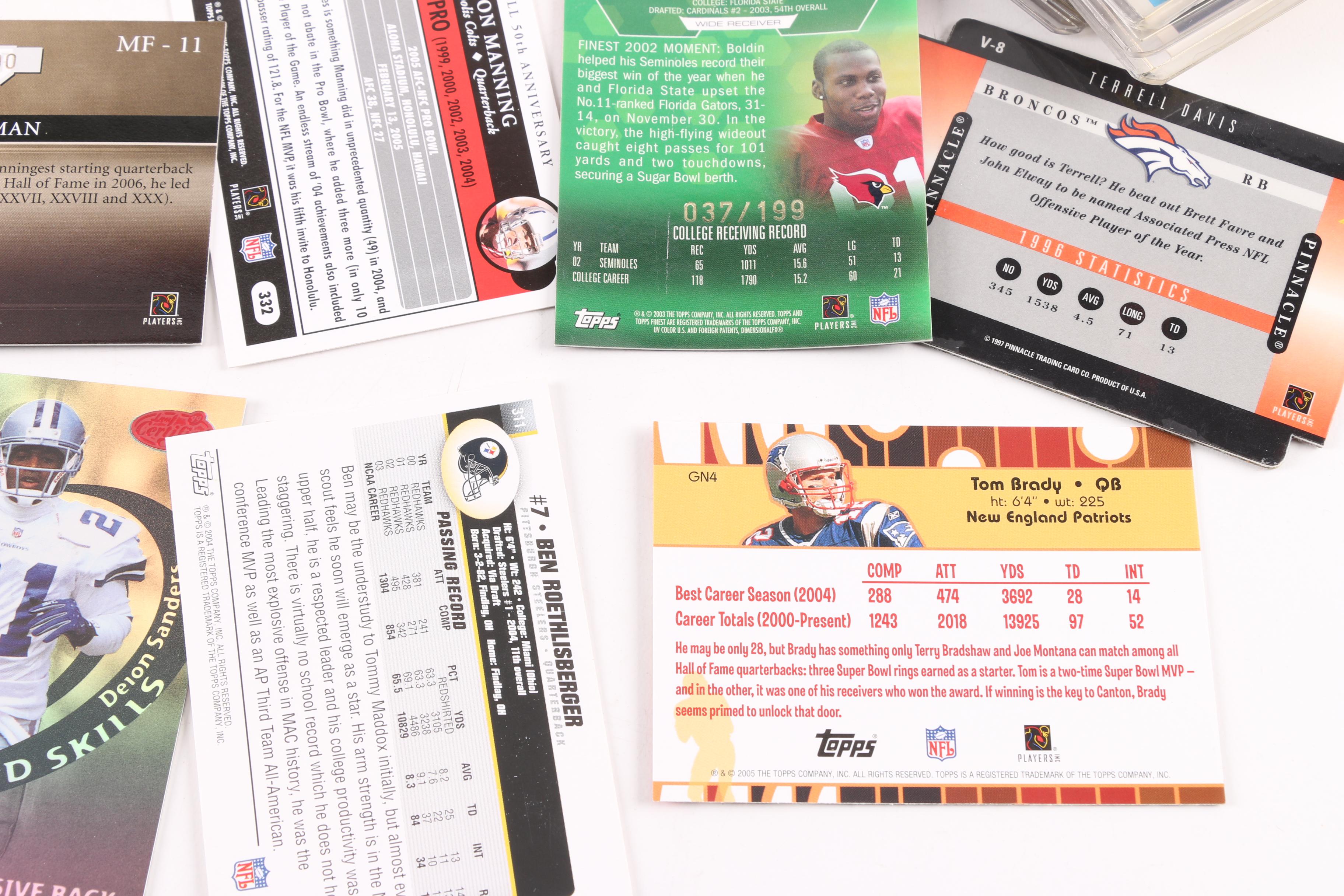 Football Cards Featuring Tom Brady and Troy Aikman