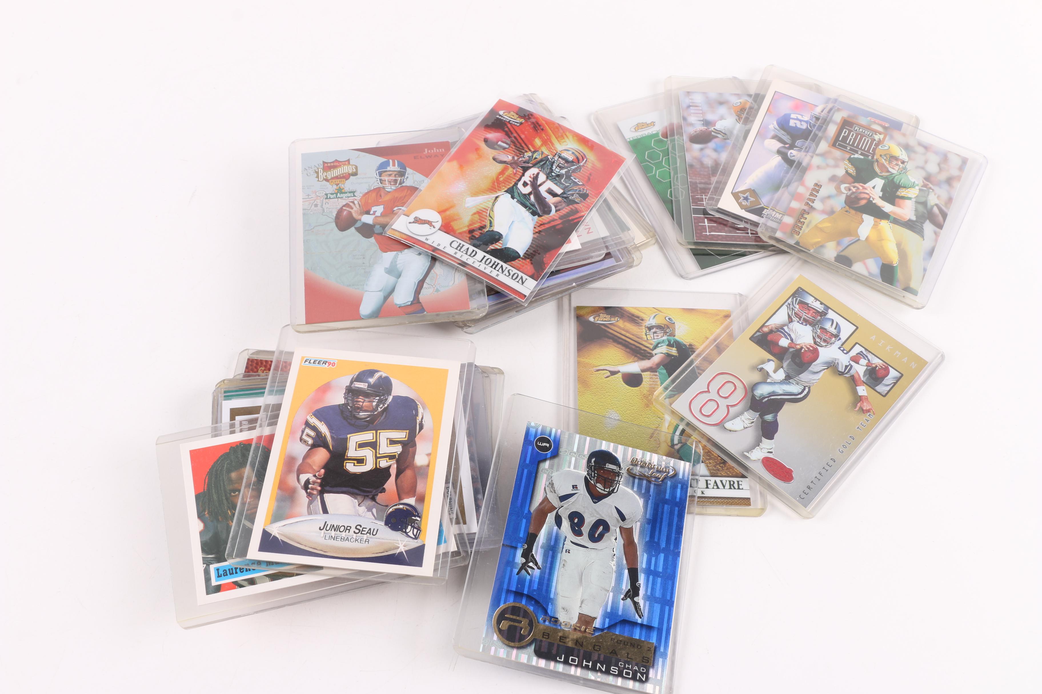 Football Cards Featuring Tom Brady and Troy Aikman