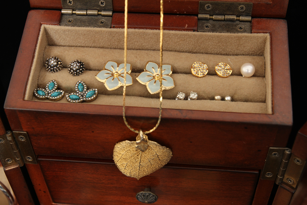 Bombay Company Jewelry Box with Costume Jewelry Collection