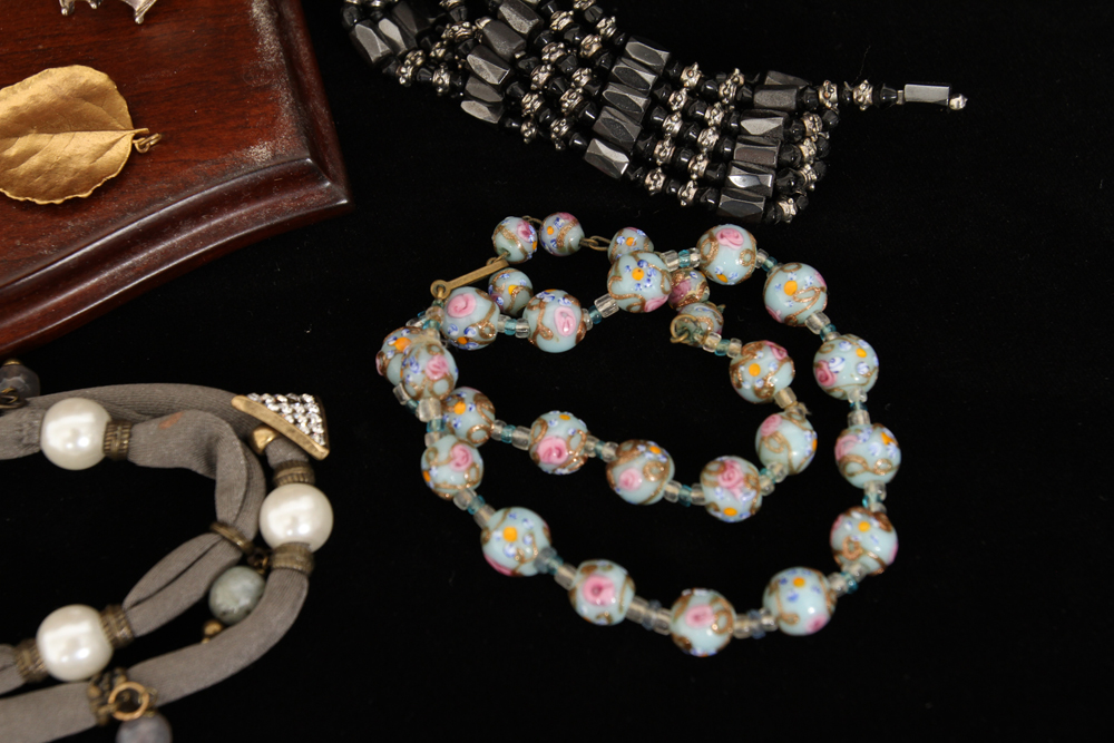 Bombay Company Jewelry Box with Costume Jewelry Collection